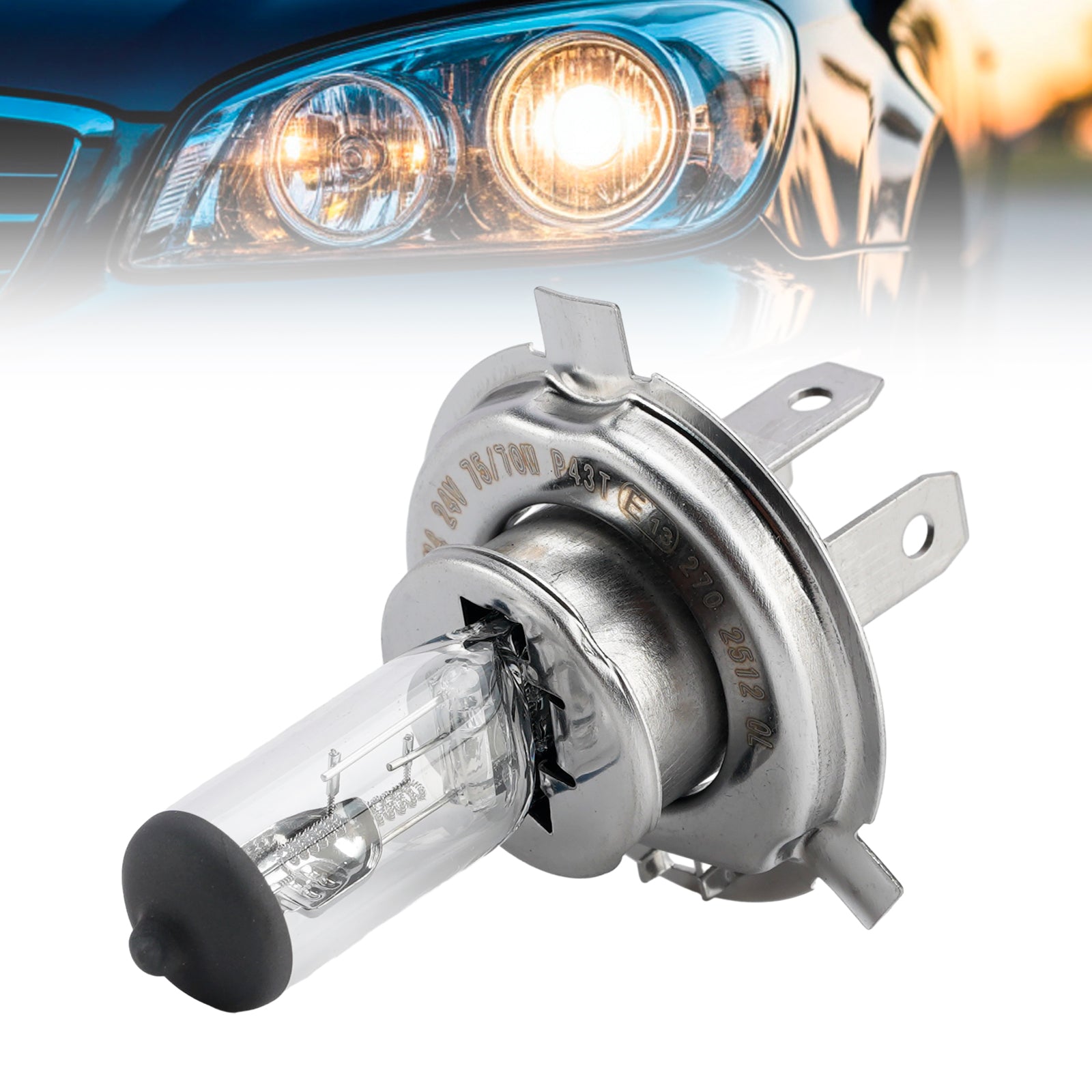 Ampoule Phare Halogène Auto H4 24V 75/70W P43t Pour HELLA 8GJ 002 525-253