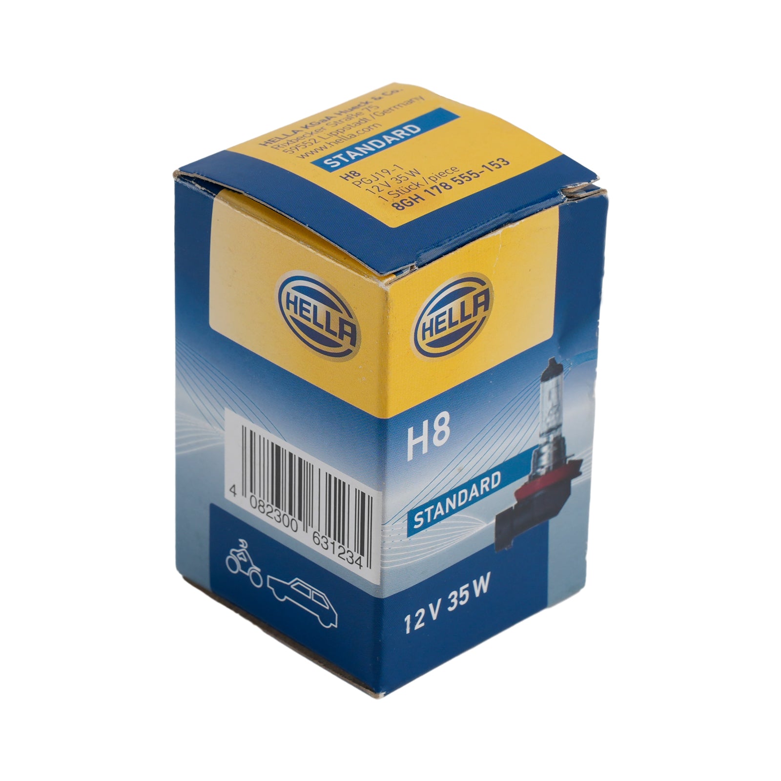 Ampoule Phare Halogène Auto H8 12V 35W PGJ19-1 Pour HELLA 8GH 178 555-153