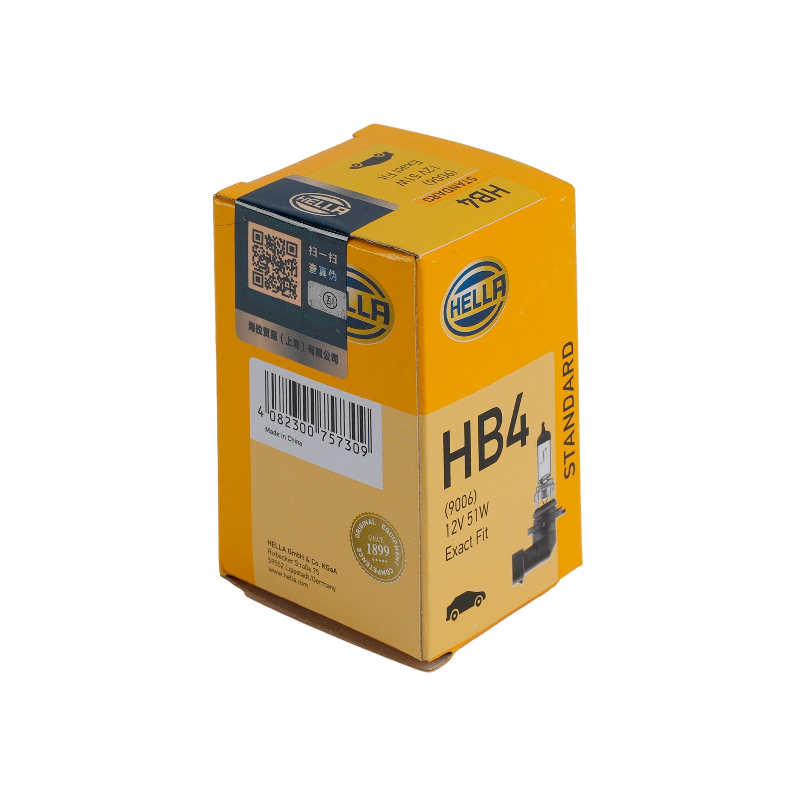 Ampoule Phare Halogène Auto 9006/HB4 12V 51W P22d Pour HELLA 8GH 178 555-091