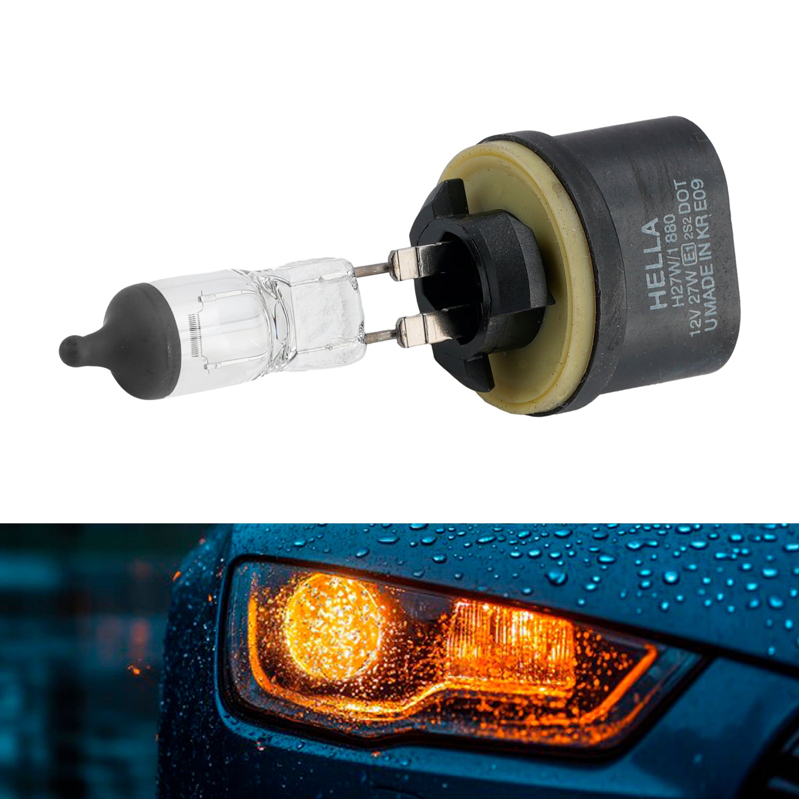 Ampoule Phare Halogène Auto 880 H27W/1 12V 27W PG13 Pour HELLA 8GH 008 991-021