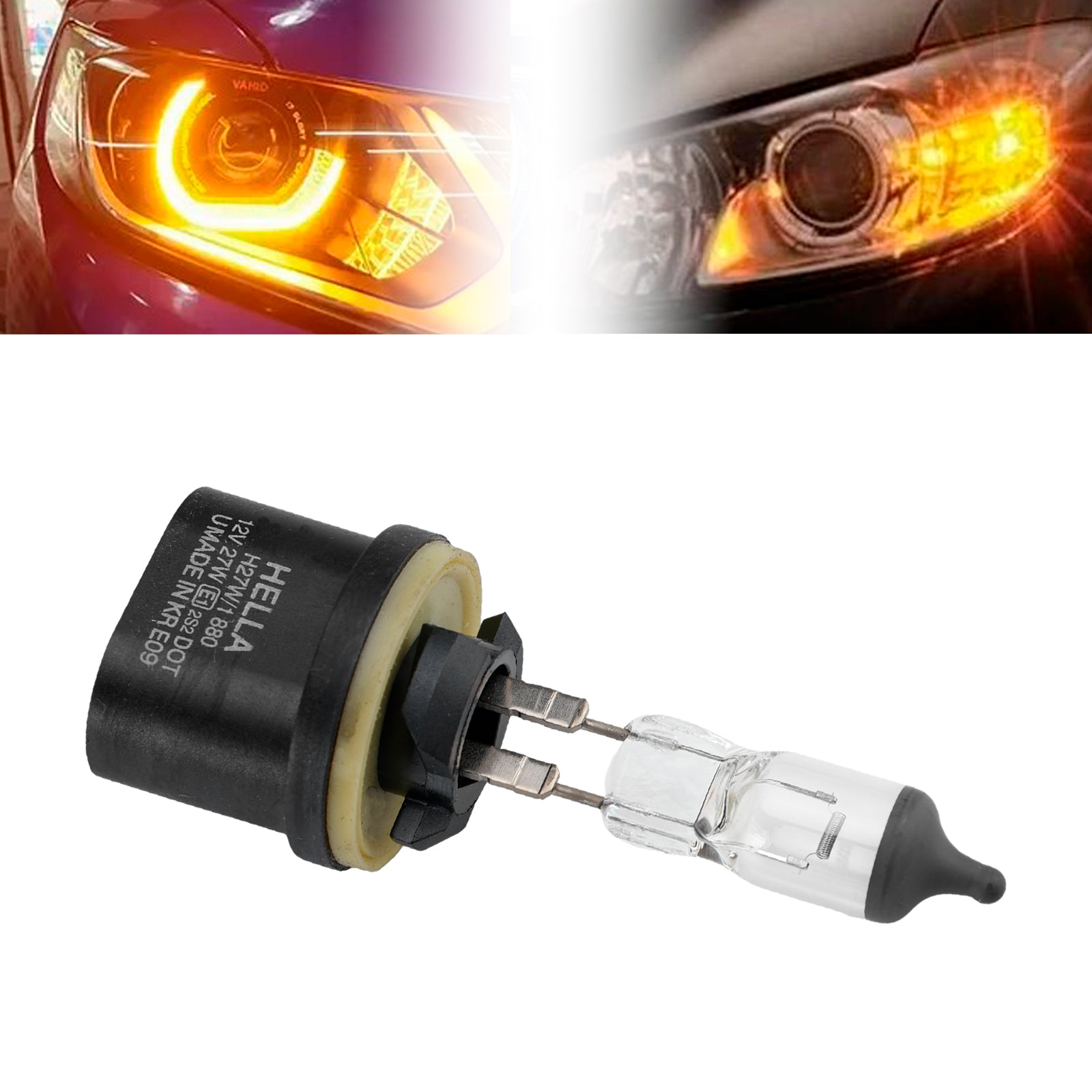 Ampoule Phare Halogène Auto 880 H27W/1 12V 27W PG13 Pour HELLA 8GH 008 991-021