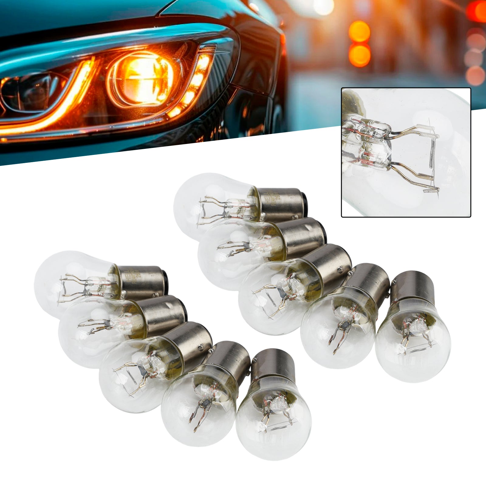 Ampoule Auxiliaire Halogène Voiture P21/4W 12V 21/4W Pour HELLA 8GD 004 772-121