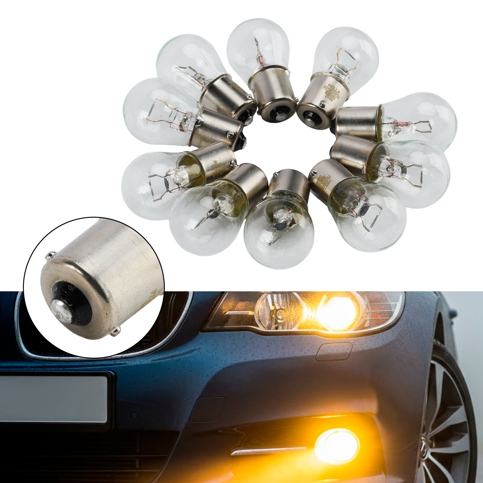 Ampoule Auxiliaire Halogène Voiture P21W 12V 21W Pour HELLA 8GA 178 560-011