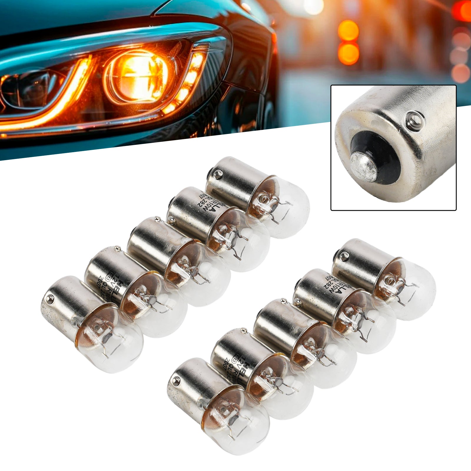 Ampoule Auxiliaire Halogène Voiture R10W 12V 10W Pour HELLA 8GA 178 560-021