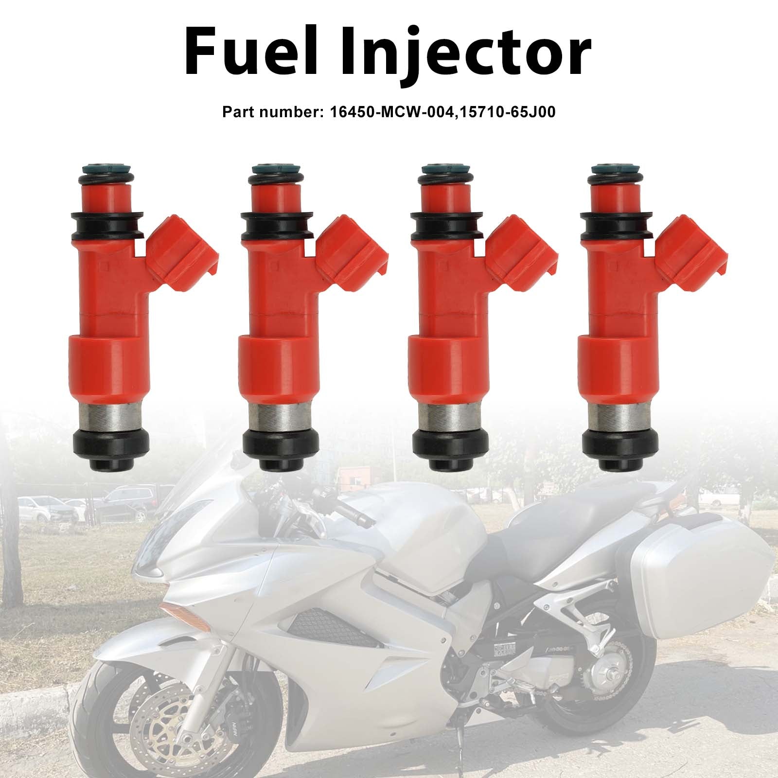 4PC Injecteurs de carburant 15710-65J00 16450-MCW-004 pour Honda VFR800 02-09