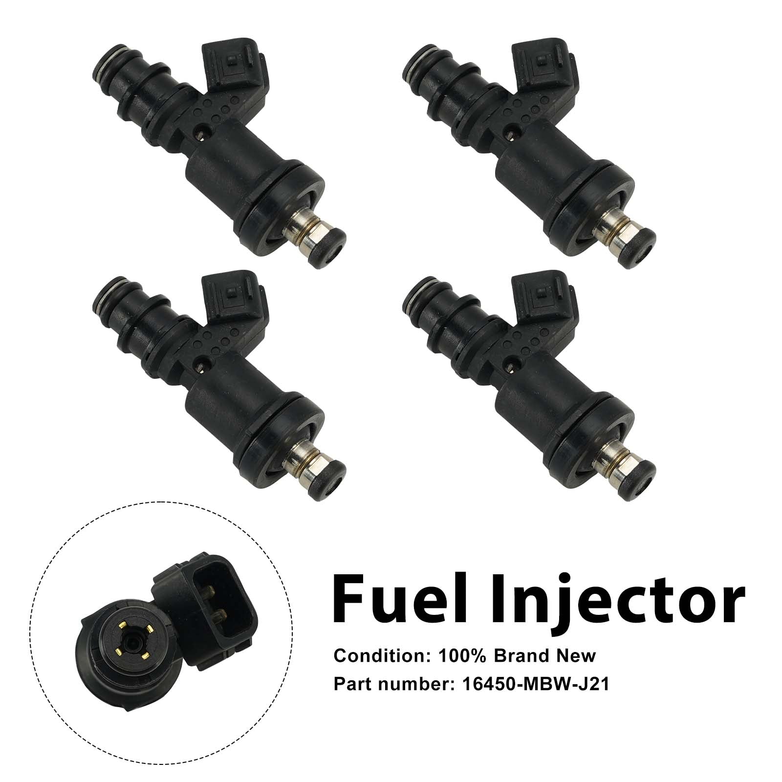 4PC Injecteurs de carburant 16450-MBW-J21 pour Honda CBR600F4 2001-2006