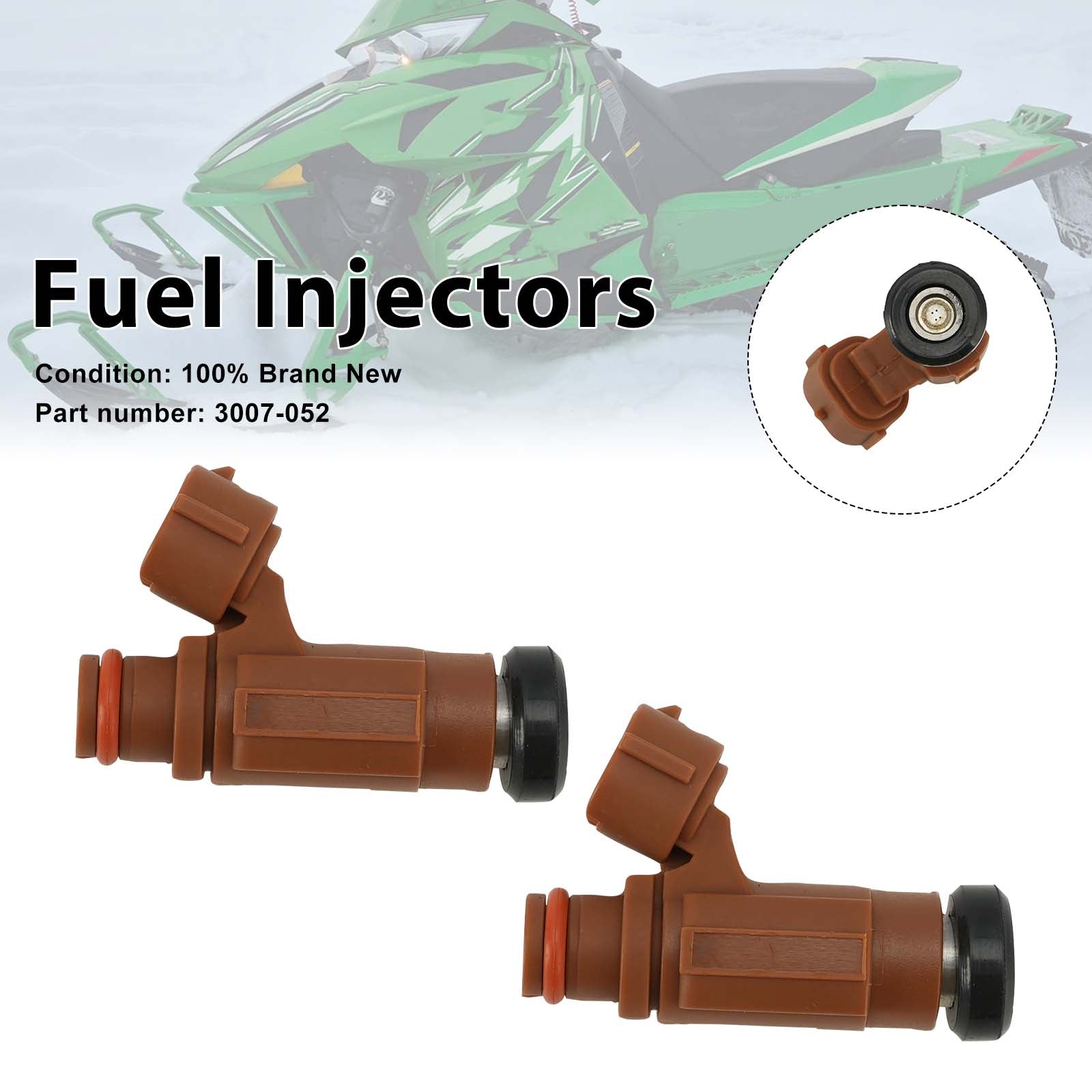 2PC Injecteurs de carburant 3007-052 pour Arctic Cat Sno Pro 500 F5 et ZR 4000 2004-2017