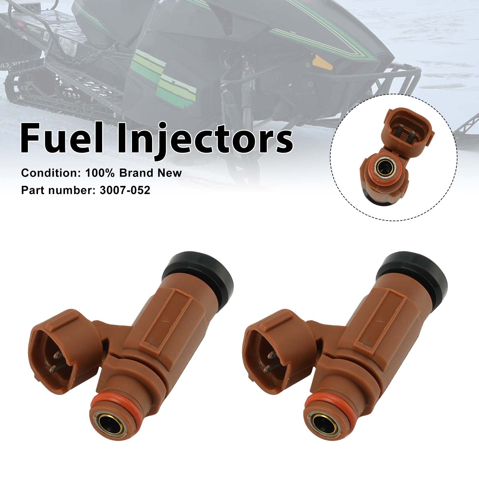 2PC Injecteurs de carburant 3007-052 pour Arctic Cat Sno Pro 500 F5 et ZR 4000 2004-2017
