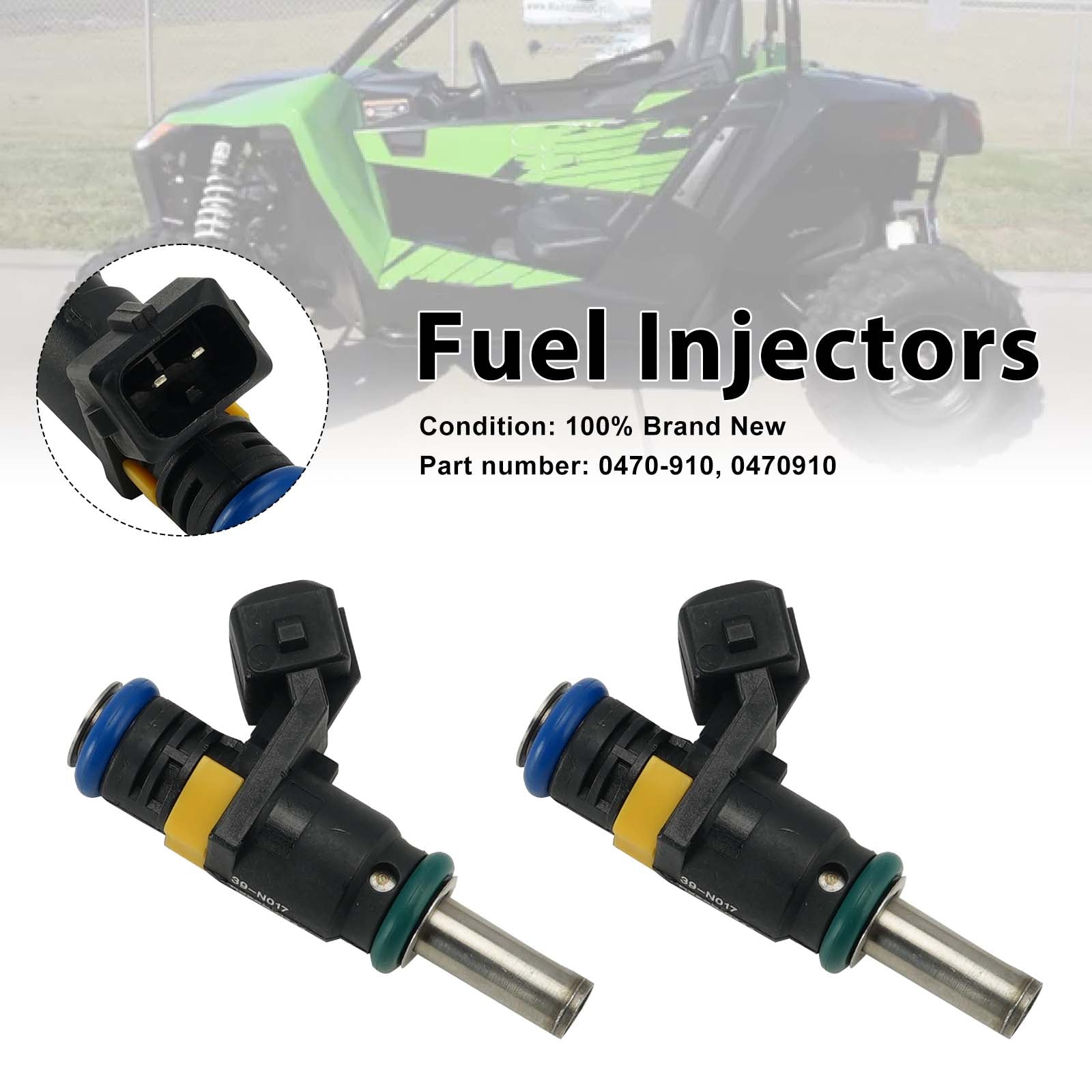 2PC Injecteurs de carburant 0470-910 pour Arctic Cat WILDCAT 1000 2012-2016
