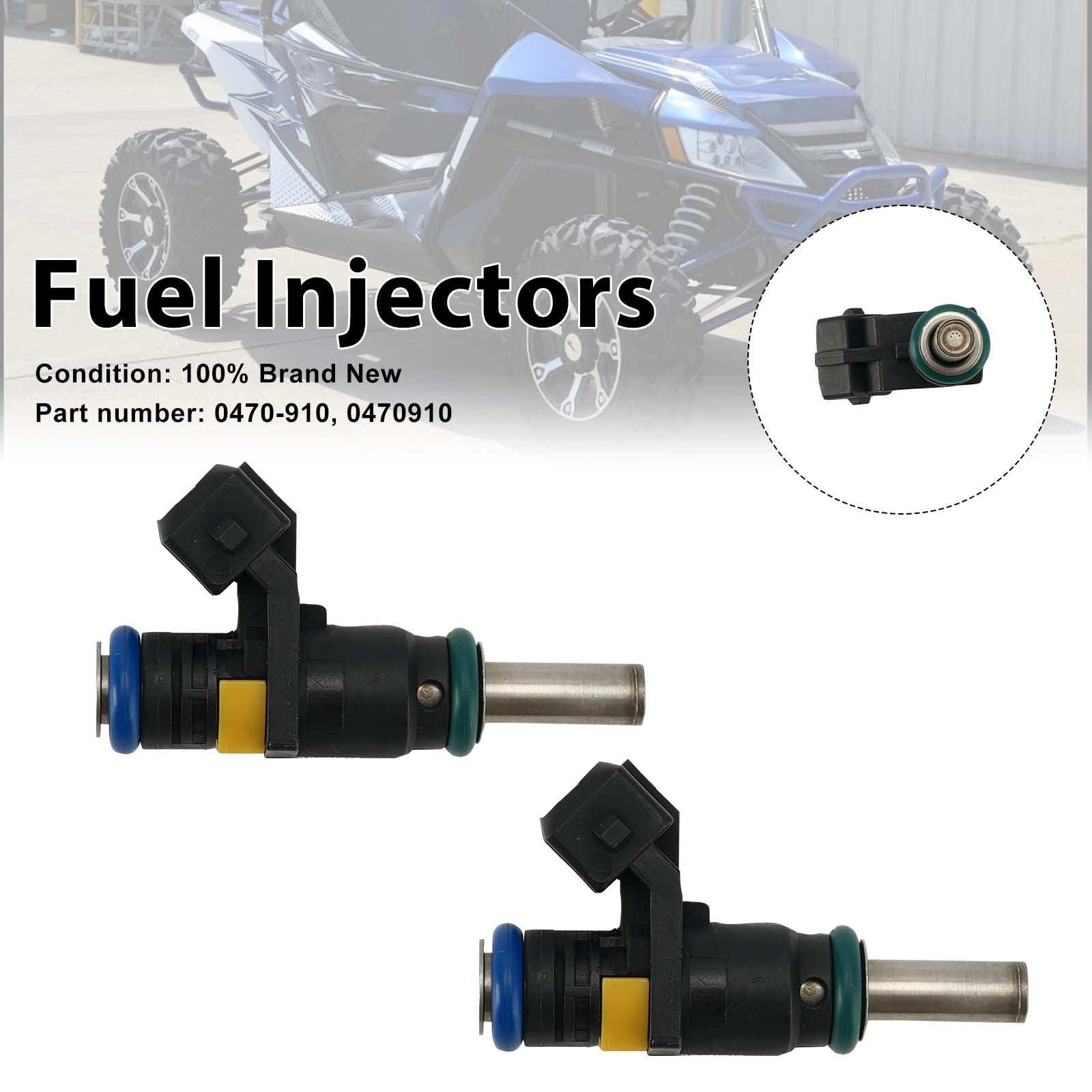 2PC Injecteurs de carburant 0470-910 pour Arctic Cat WILDCAT 1000 2012-2016
