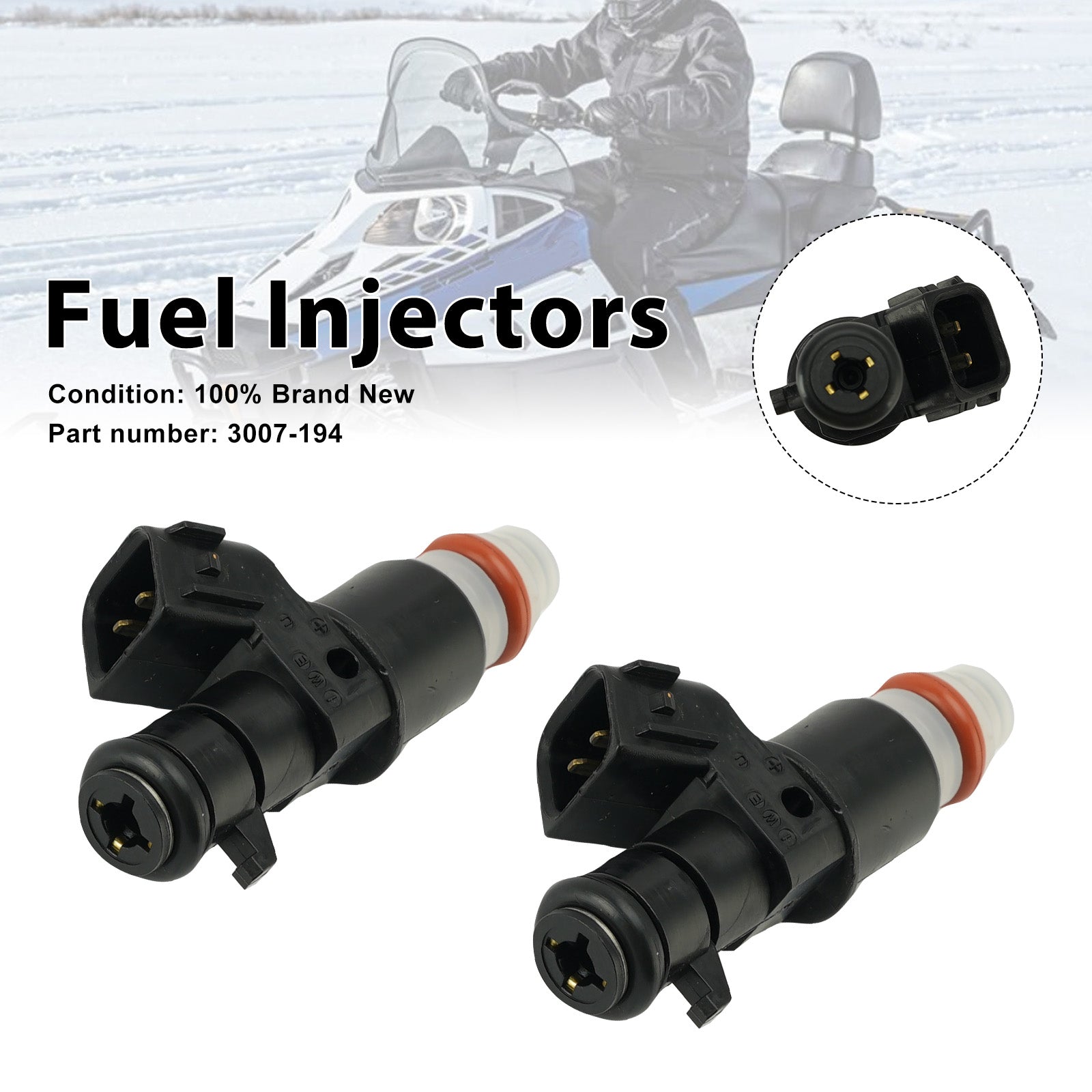2PC Injecteurs de carburant 3007-194 pour Arctic Cat Bearcat Z1 09-14 TZ1 08-14 ZR5000 14-17