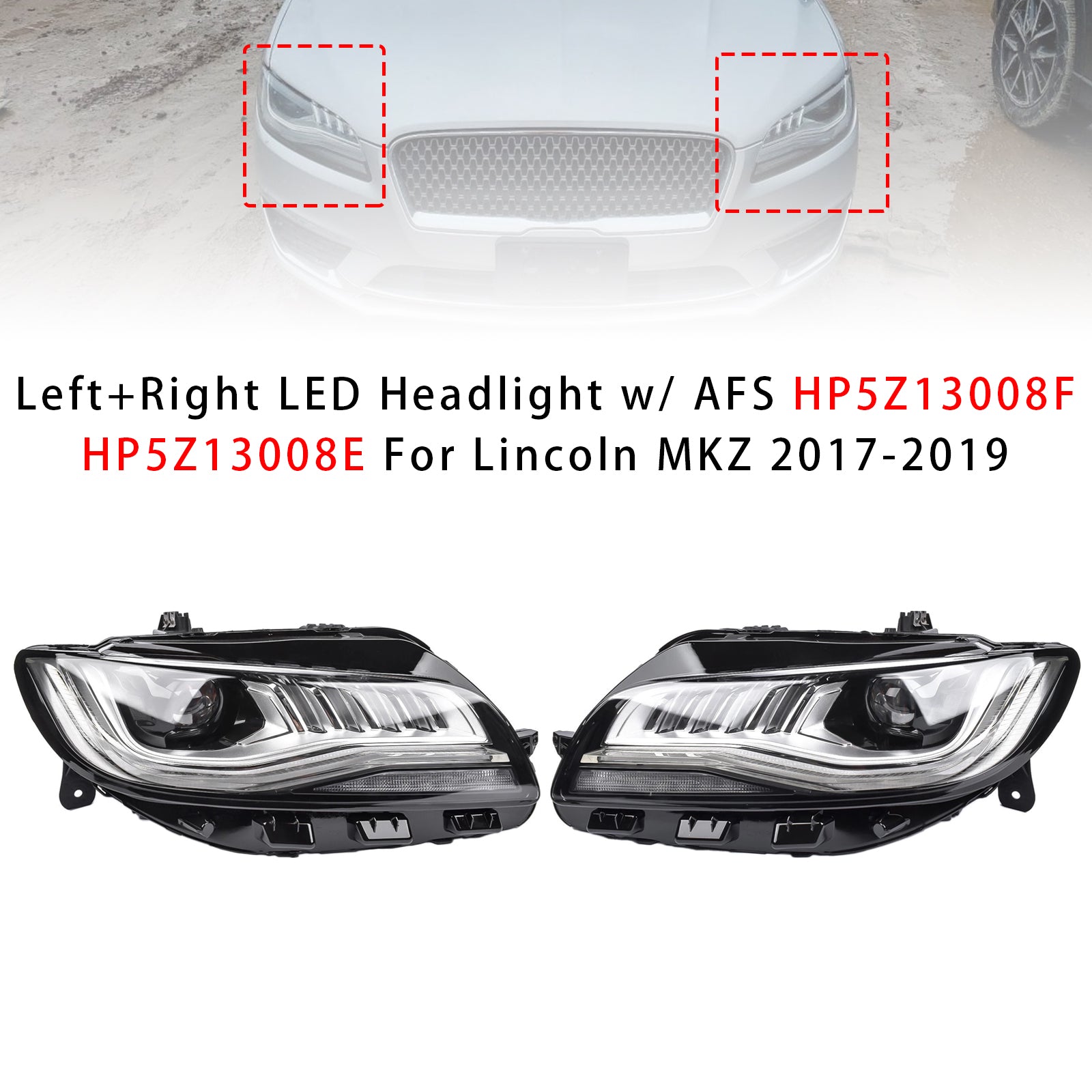 Phares LED Gauche Et Droit Avec AFS Références Pour Lincoln MKZ 2017-2019