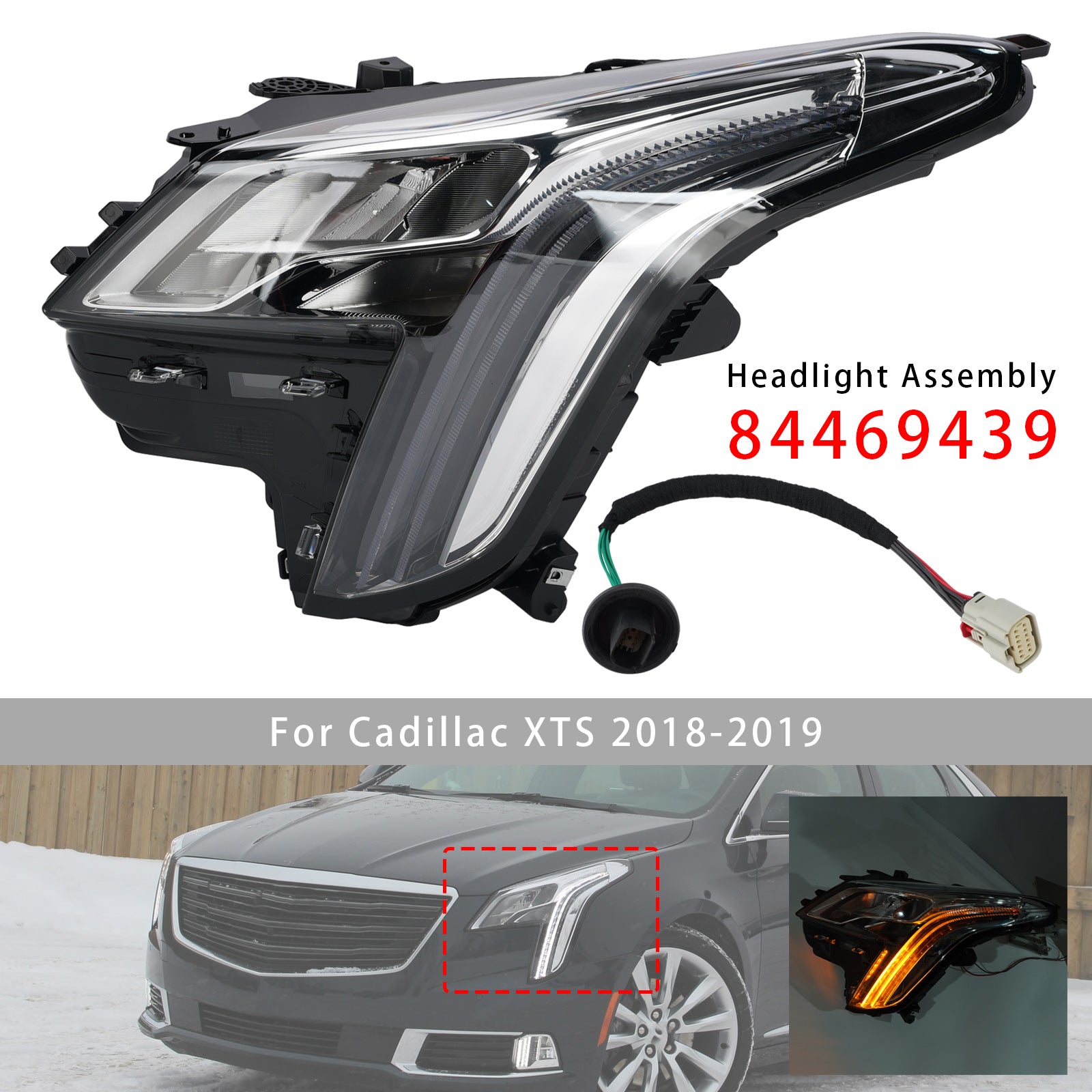 Faro LED sinistro 84469439 per Cadillac XTS 2018-2019