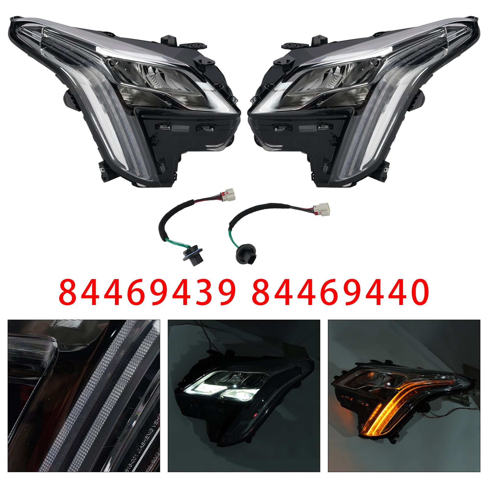 Phare LED Gauche+Droit 84469439 84469440 Pour Cadillac XTS 2018-2019