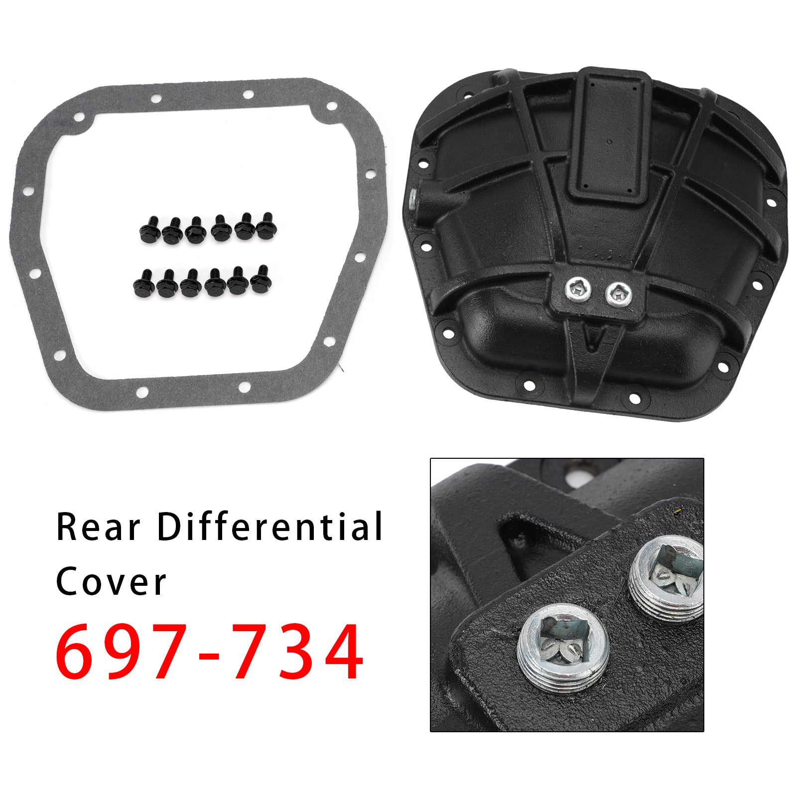 697-734 Couvercle De Différentiel Arrière Pour Ford Transit-150 2015-2020