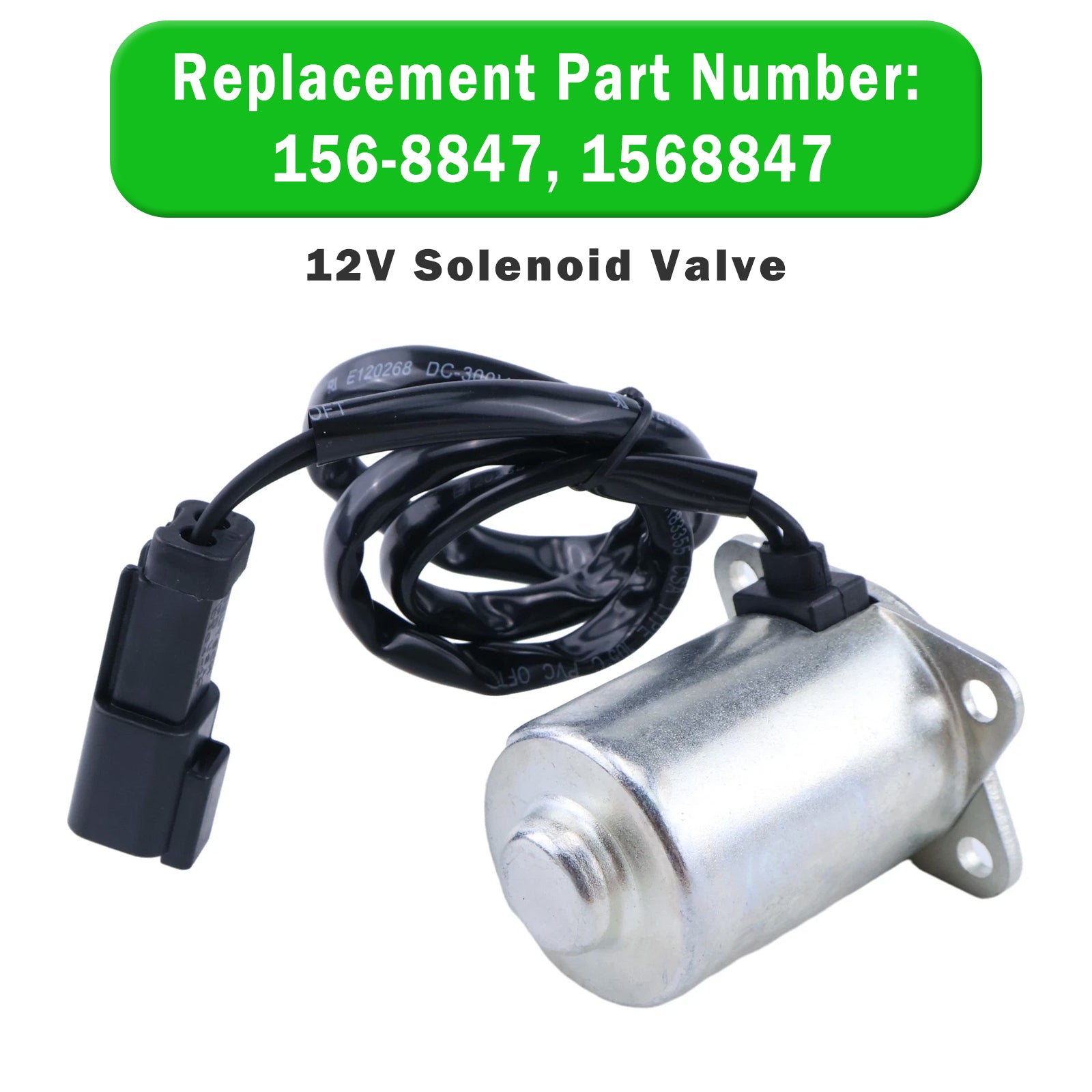 Électrovanne 12V 156-8847 Pour Caterpillar 3024 3013 301.8 302.5 304.5 Et 305.5