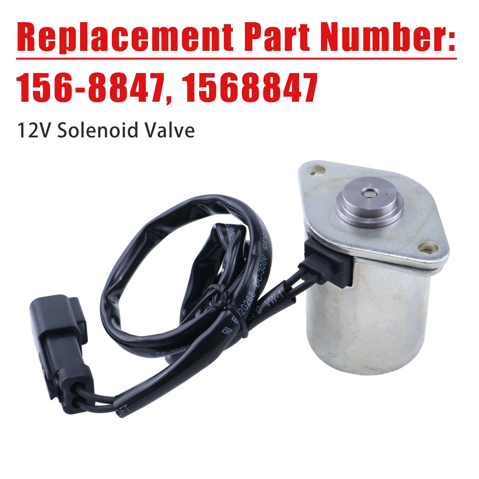 Électrovanne 12V 156-8847 Pour Caterpillar 3024 3013 301.8 302.5 304.5 Et 305.5