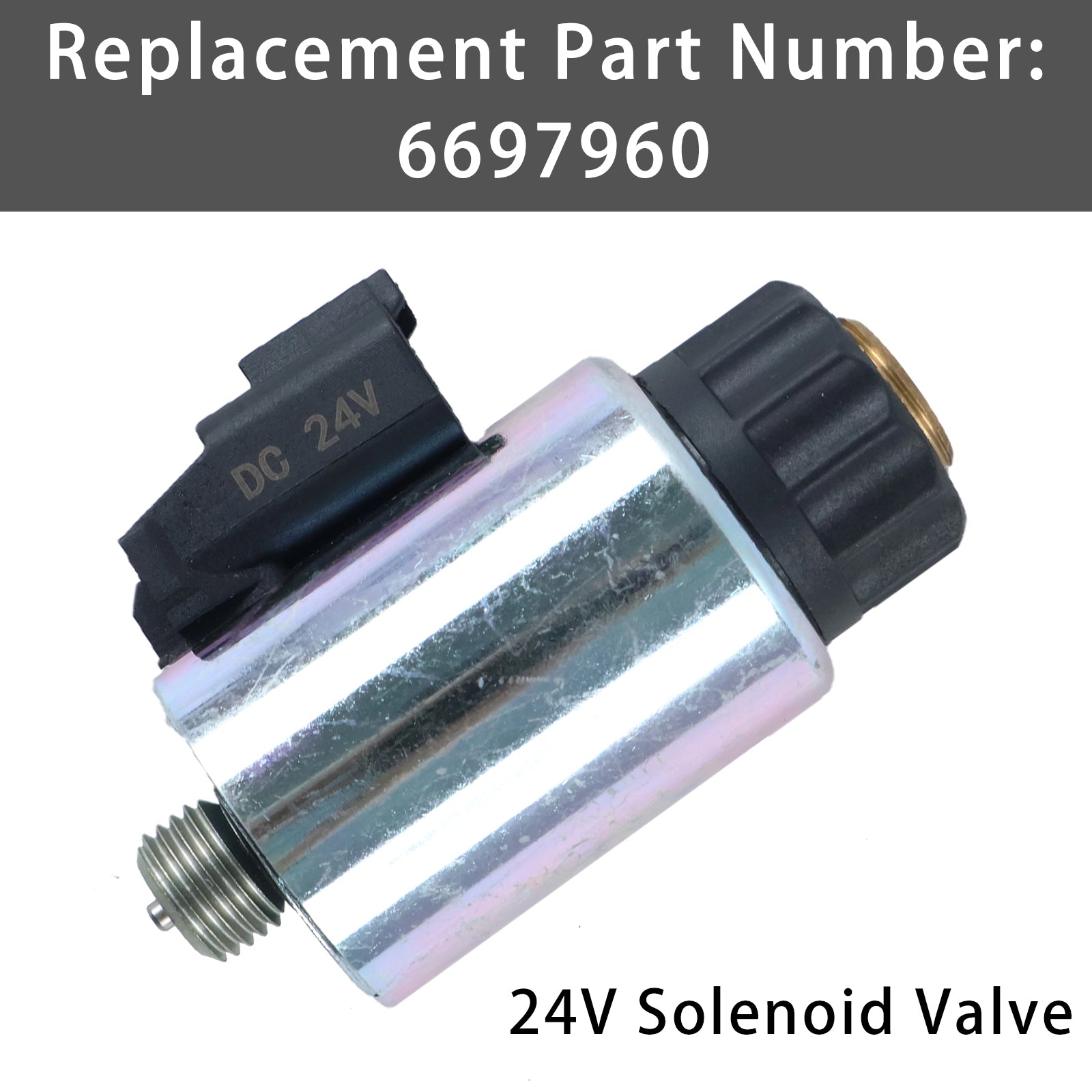 Magnetventil 6697960 24 V für Bobcat S175 S185 S595 S650 T110 T140 T180 T250