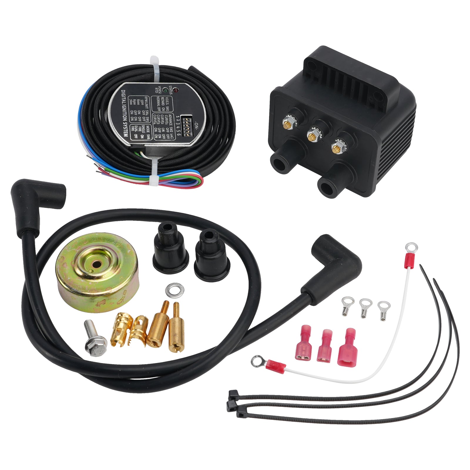Kit bobine d'allumage single fire pour Shovelhead EVO Sportster XL 1970-2003