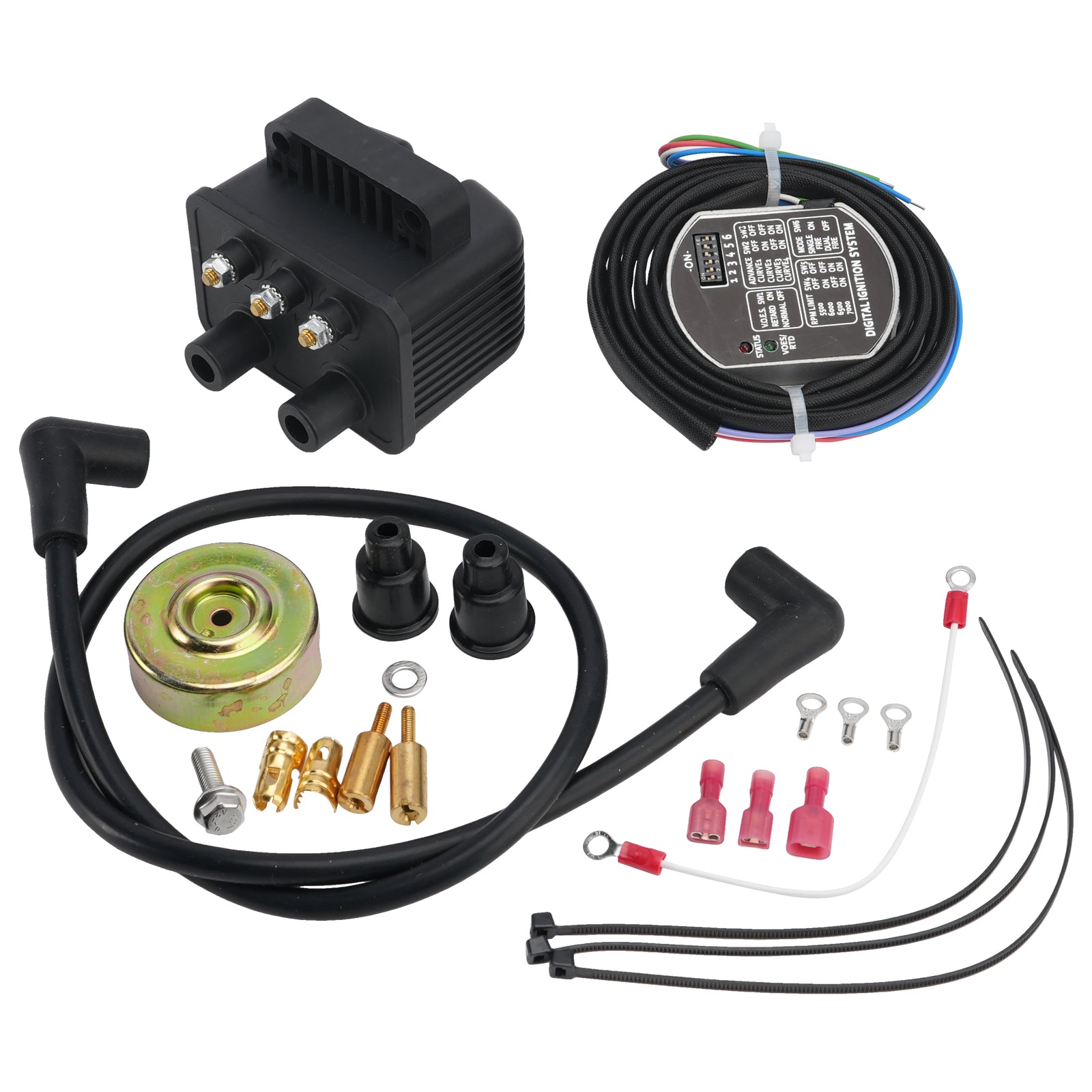 Kit bobine d'allumage single fire pour Shovelhead EVO Sportster XL 1970-2003