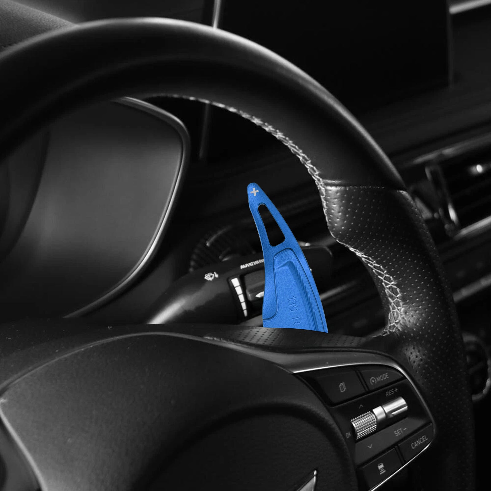 Palettes De Changement De Vitesse Pour Genesis G80 Sport 17-20 Aluminium Bleu