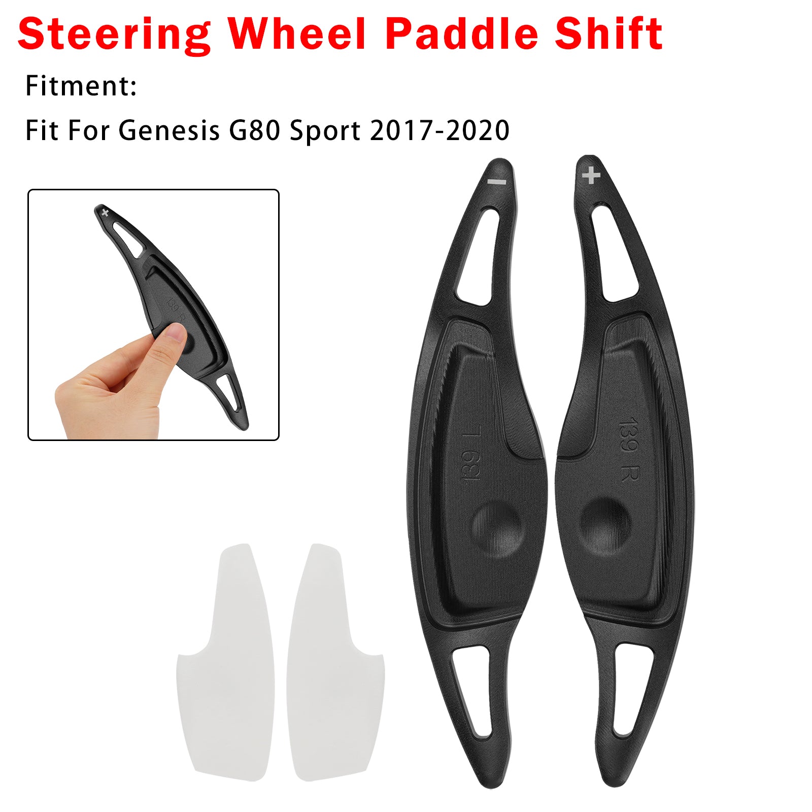 Palettes De Changement De Vitesse Pour Genesis G80 Sport 17-20 Aluminium Noir