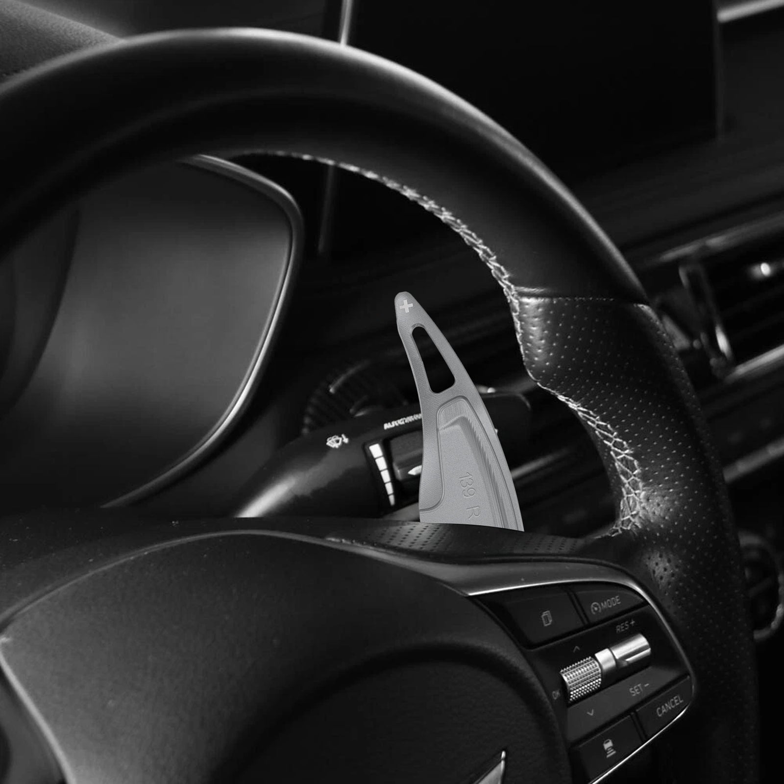Palettes De Changement De Vitesse Pour Genesis G80 Sport 17-20 Aluminium Gris