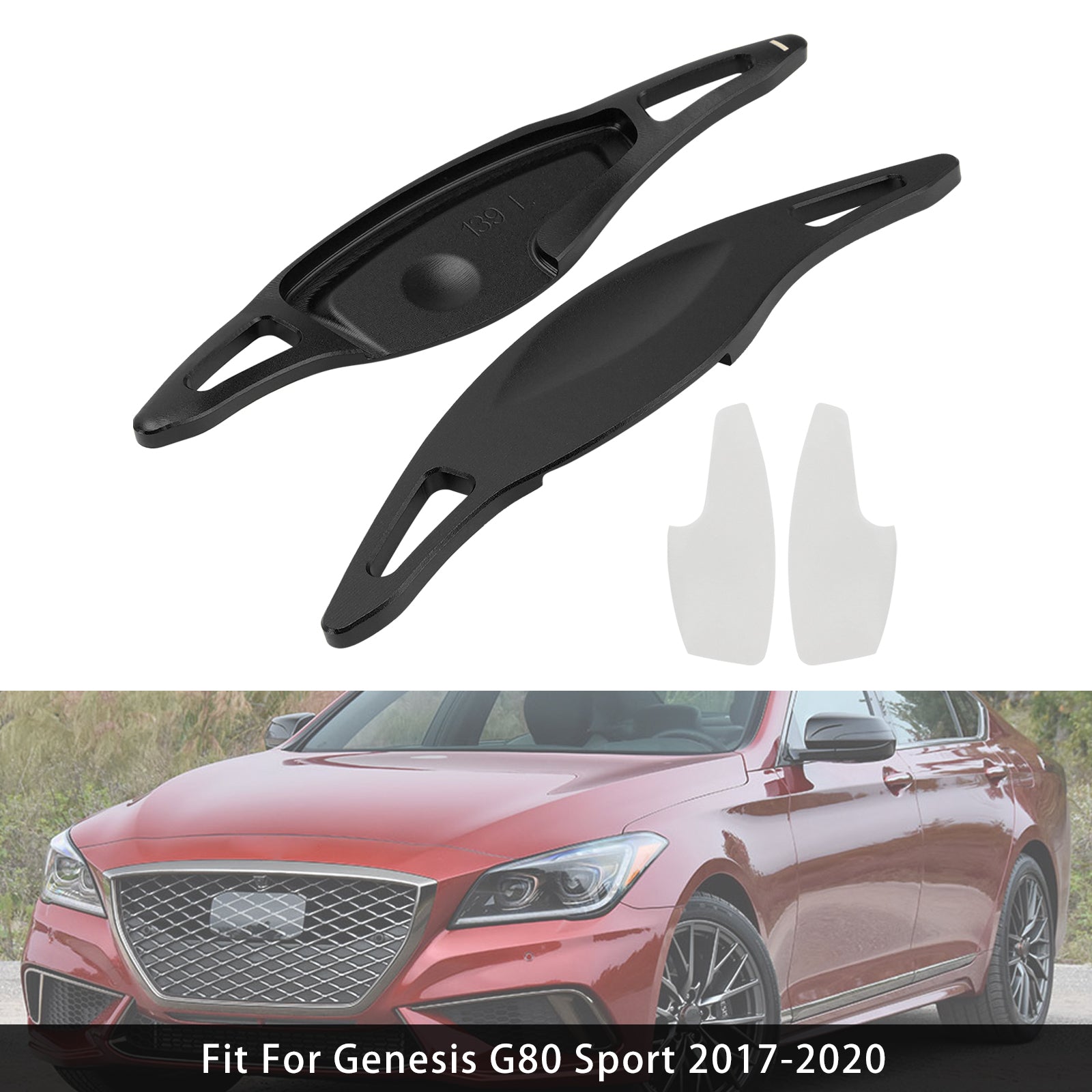 Palettes De Changement De Vitesse Pour Genesis G80 Sport 17-20 Aluminium Noir
