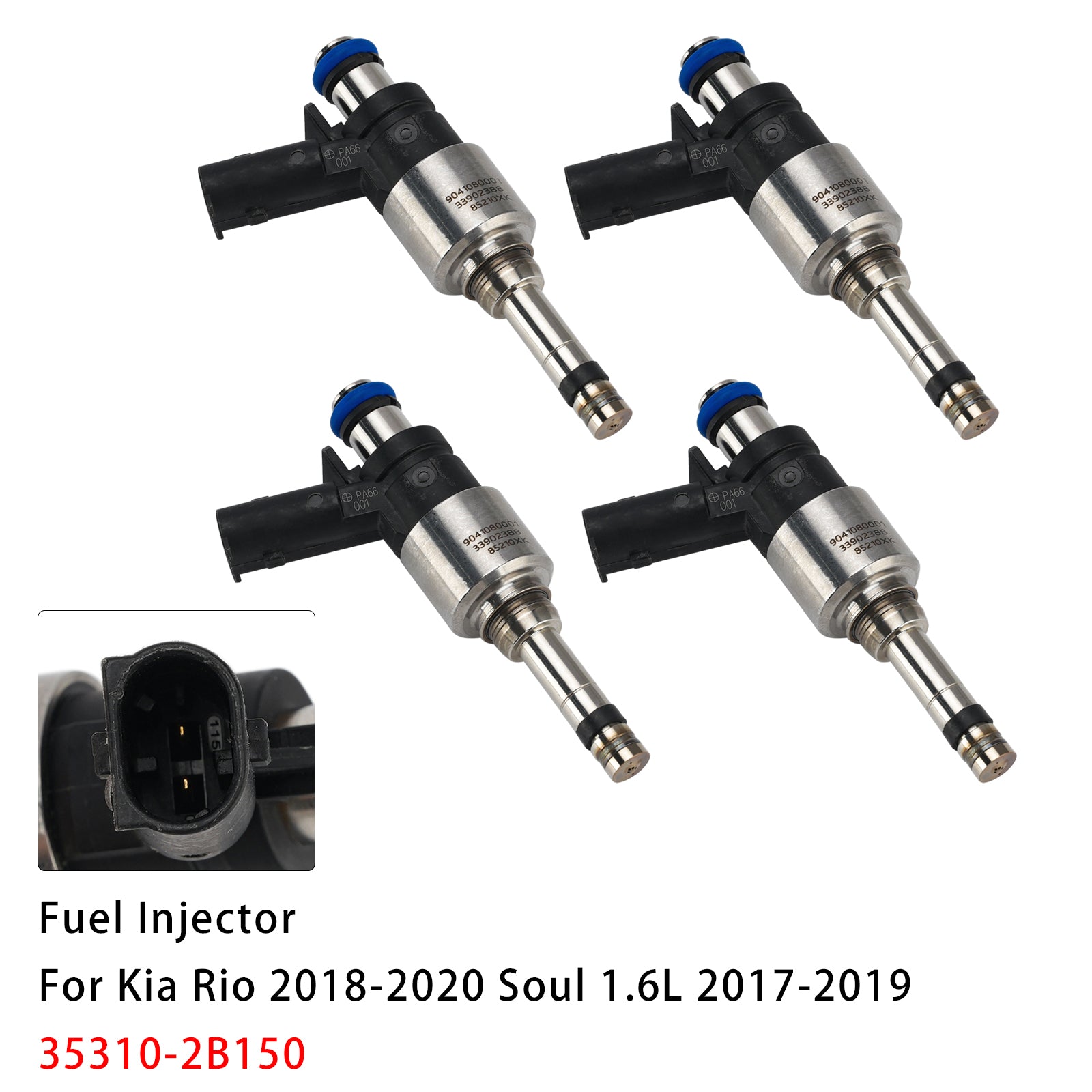 4X Injecteur Carburant Pour Kia Rio 2018-2020 Soul 1.6L 2017-2019 35310-2B150