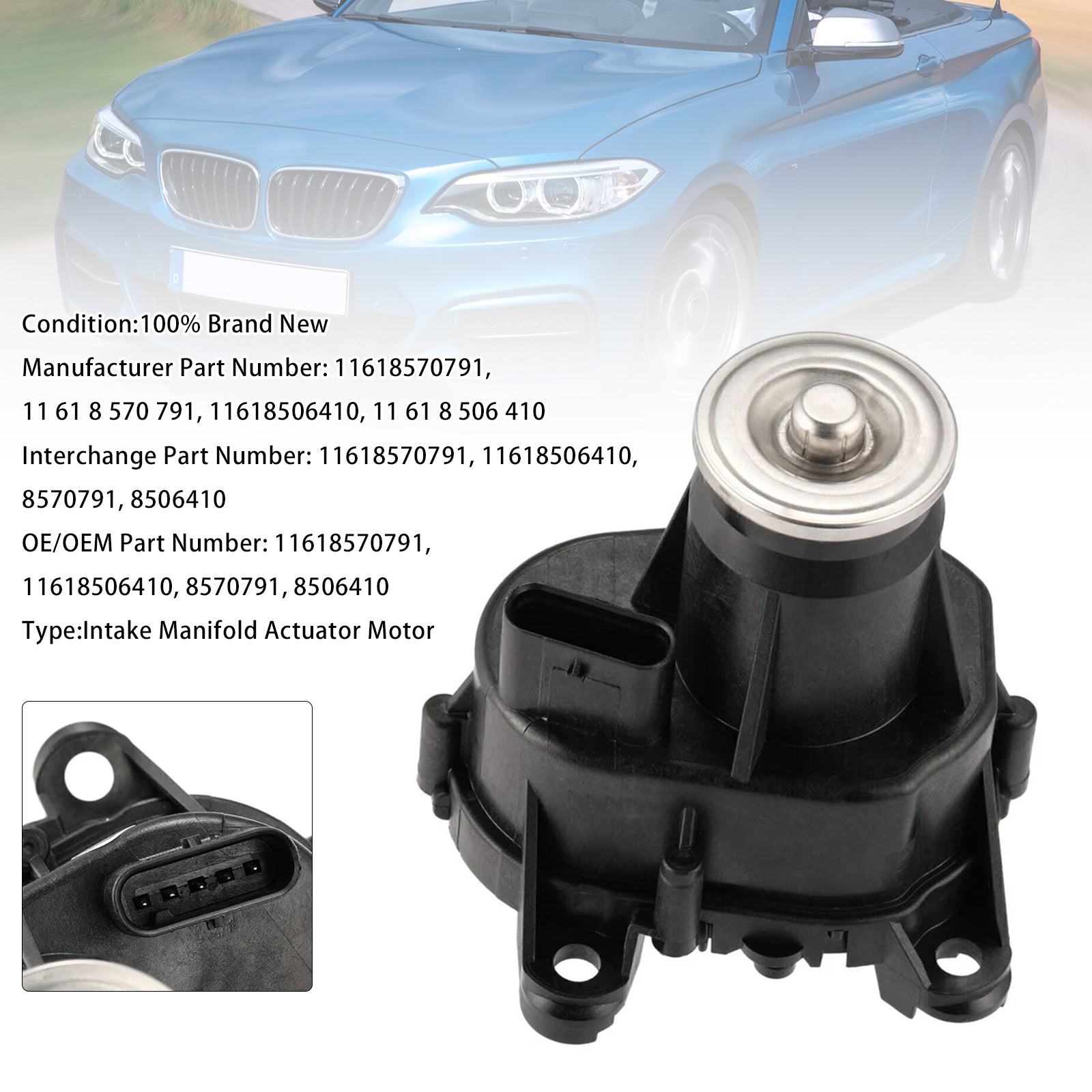 Moteur Actionneur Admission Pour BMW 3 5 7 Series X3 X5 MINI 11618570791