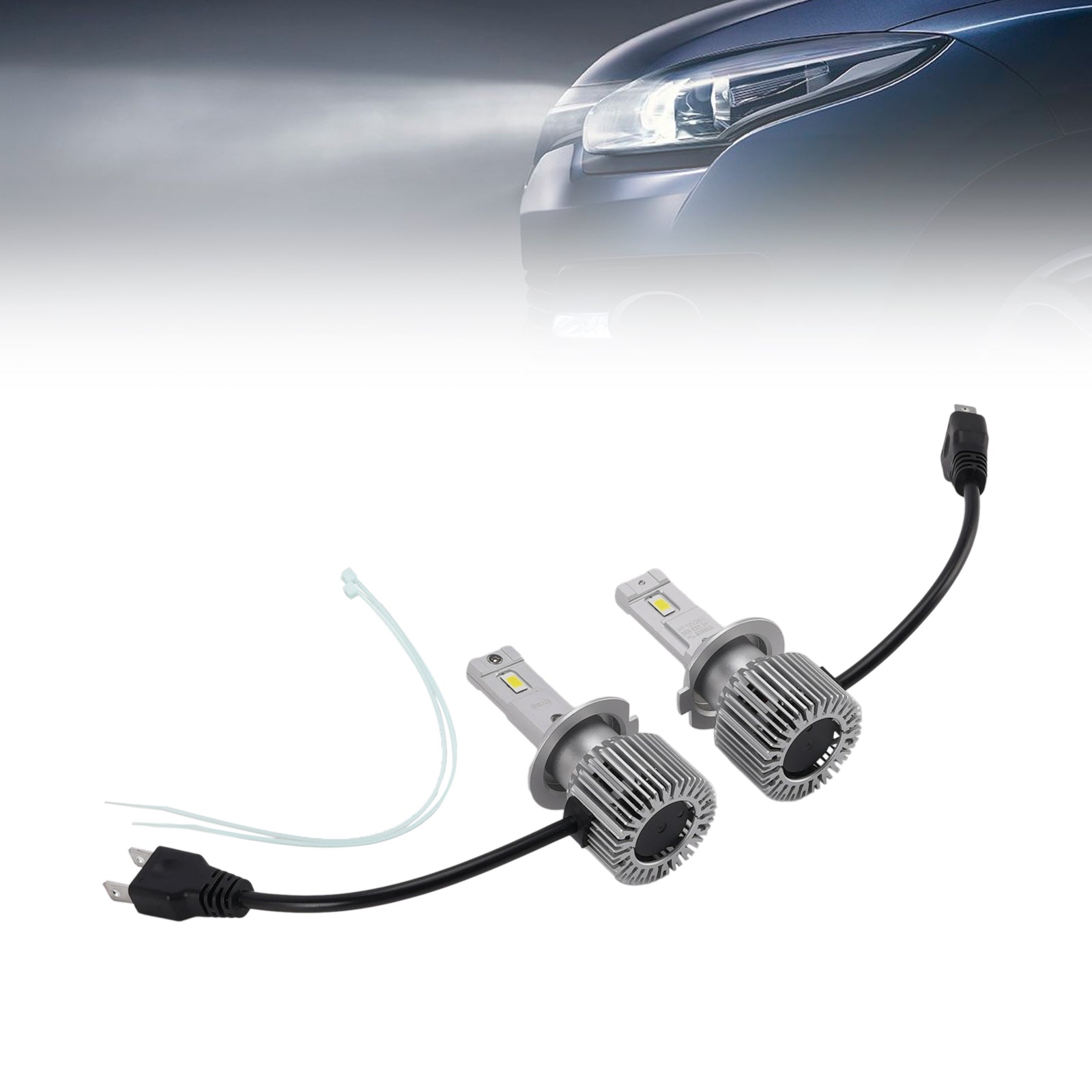 Kit Ampoule LED Phare Feu Route Croisement H7 12V 35W 6500K 2500LM Pour HELLA