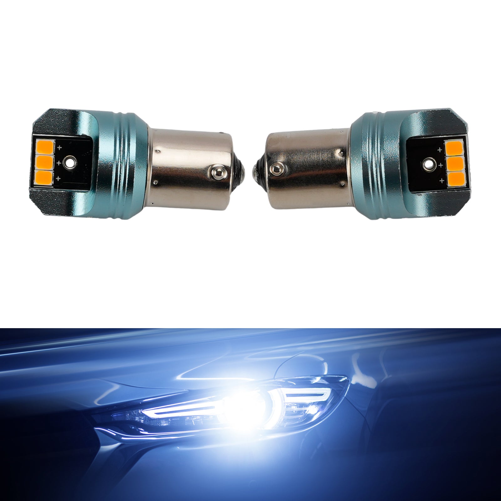 Ampoule Auxiliaire LED Automobile P21W 12V 3W 1700K Ambre Pour HELLA LEDS25AA2