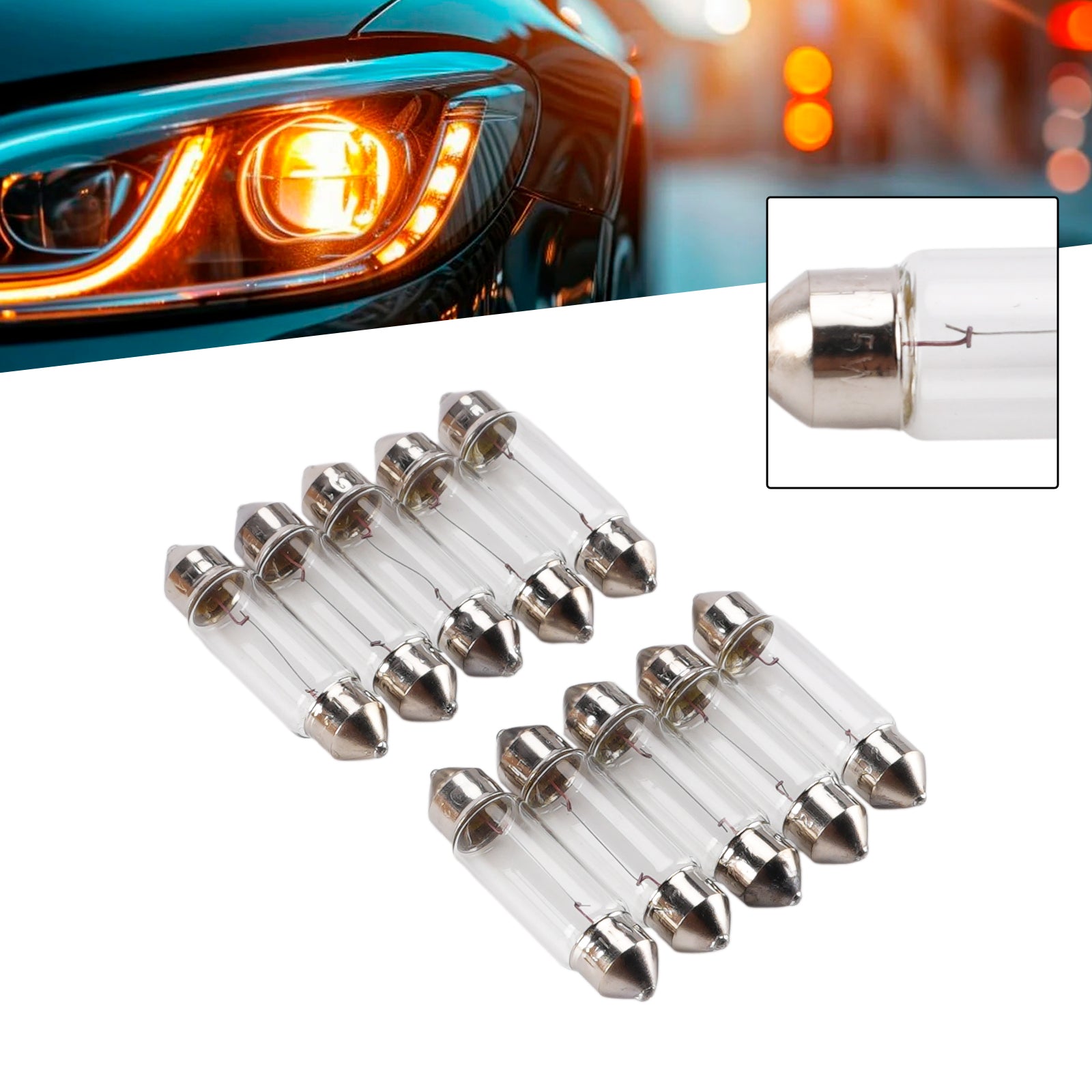 Ampoule Auxiliaire Halogène Automobile C5W 12V 5W Festoon Pour HELLA 002 092-121