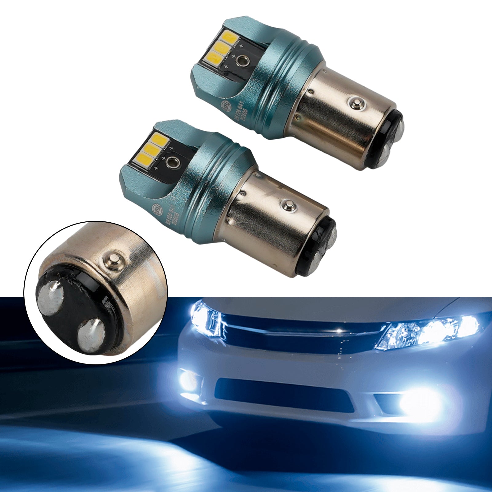 Ampoule Auxiliaire LED Automobile P21/5W 12V 5W 6000K Blanc Pour HELLA LEDS25AA1