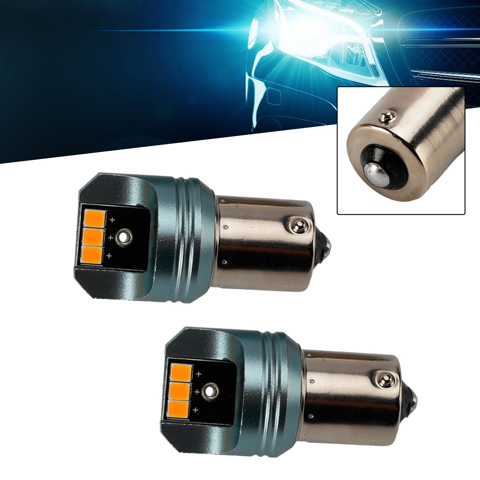 Ampoule Auxiliaire LED Automobile PY21W 12V 3W 1700K Ambre Pour HELLA LEDS25AA3