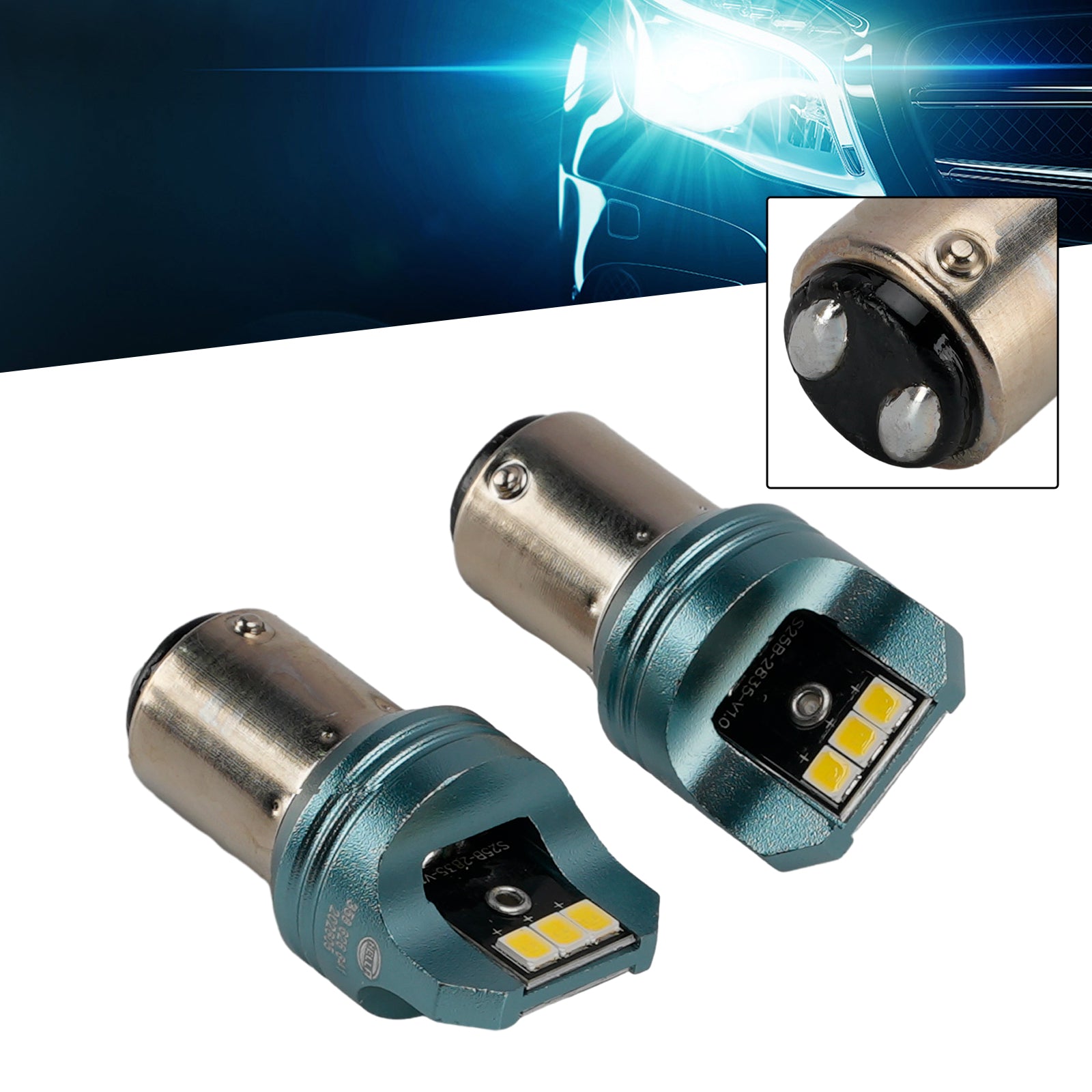 Ampoule Auxiliaire LED Automobile P21/5W 12V 5W 6000K Blanc Pour HELLA LEDS25AA1