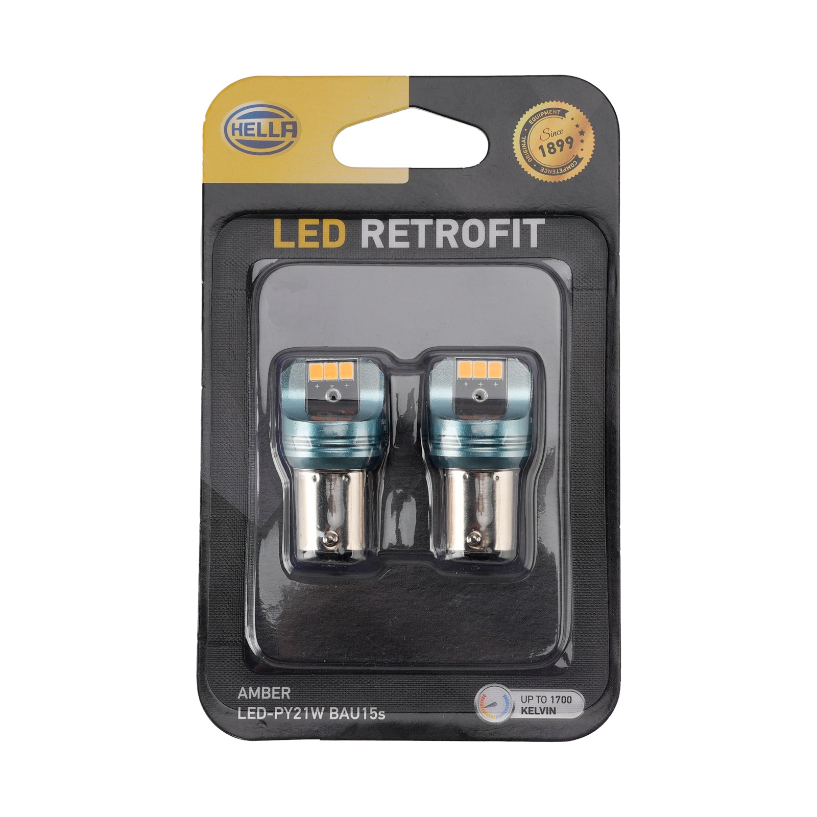 Ampoule Auxiliaire LED Automobile PY21W 12V 3W 1700K Ambre Pour HELLA LEDS25AA3