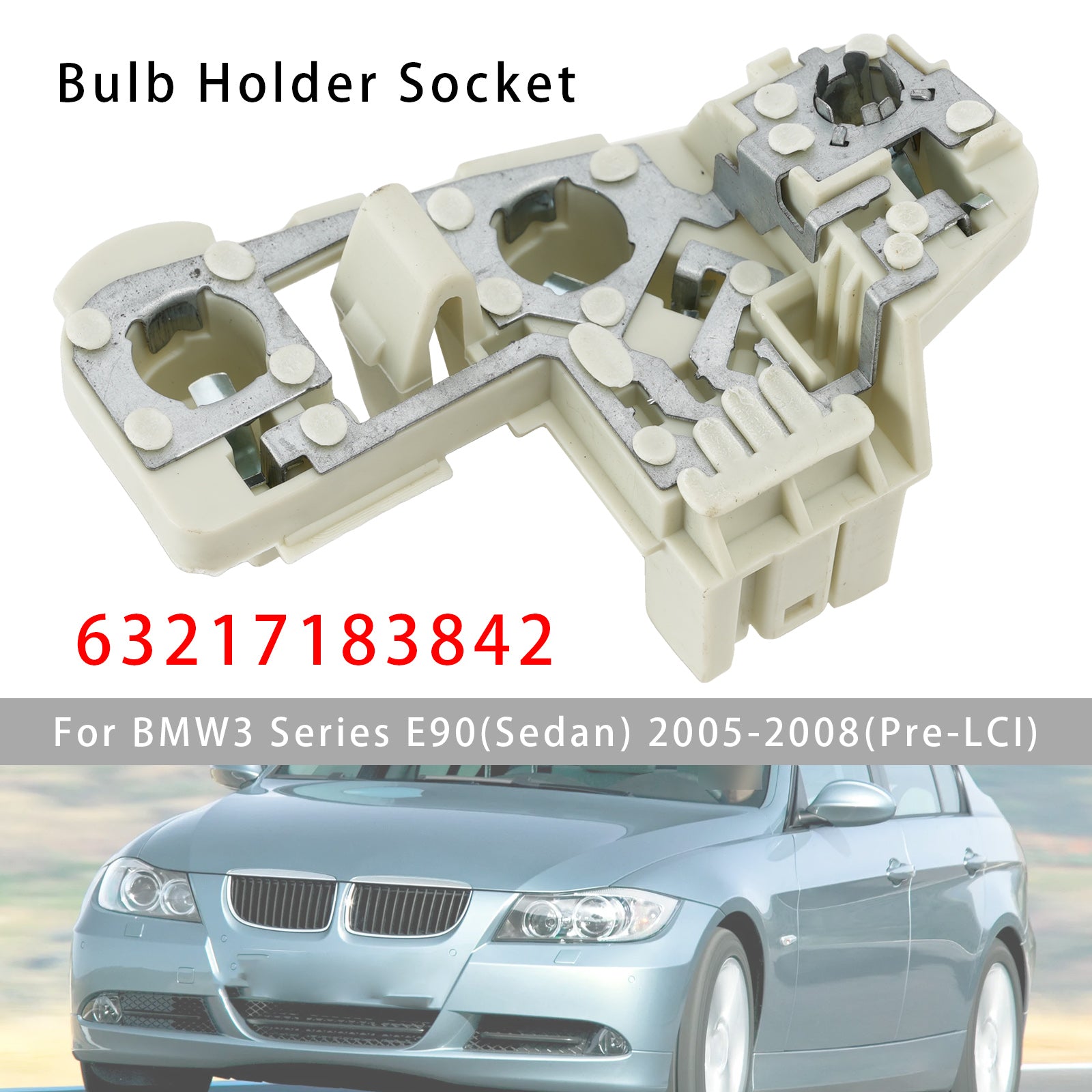Droit Support D'ampoule Socket Pour BMW 3 Series E90(Sedan) 2005-2008(PRE-LCI)