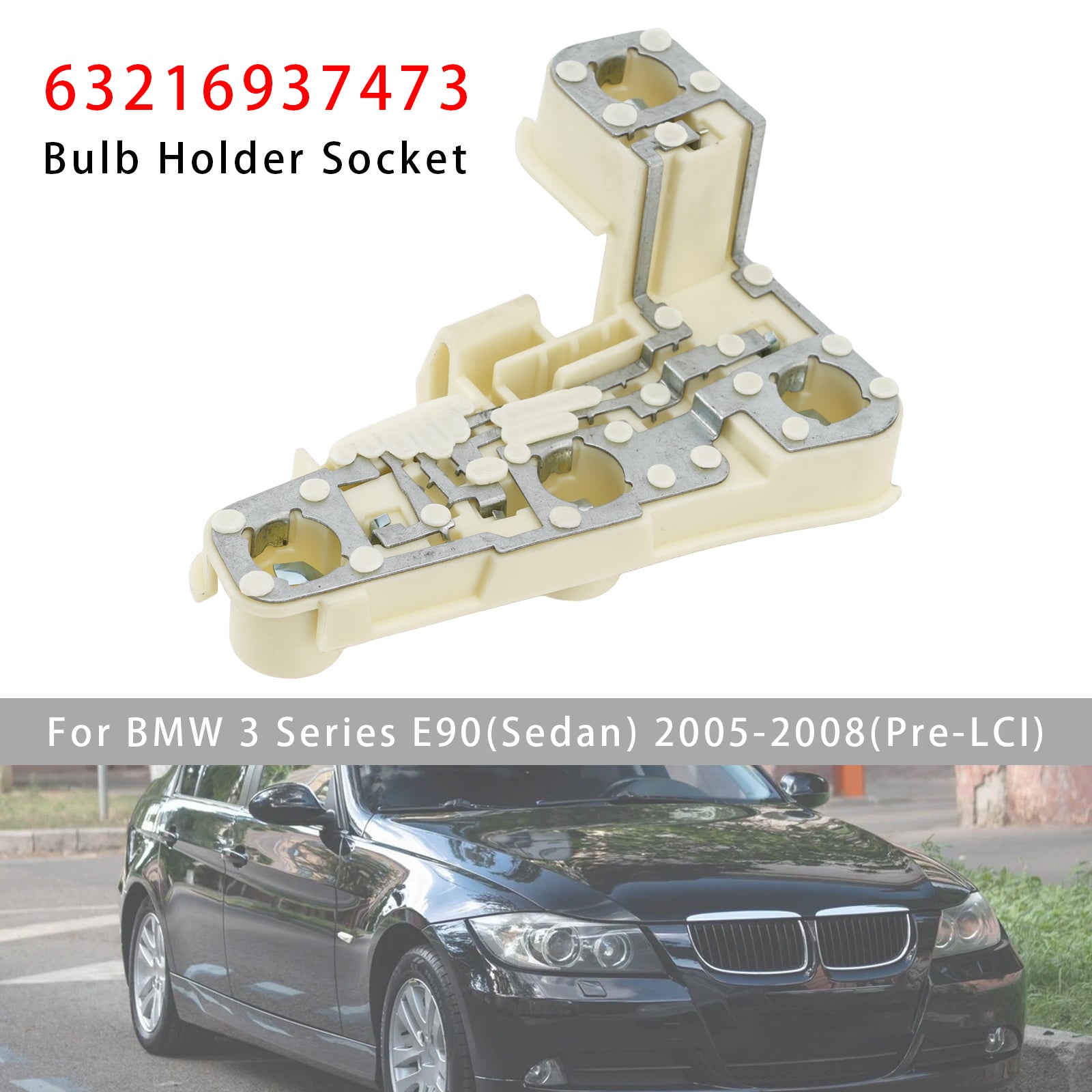 Arrière Gauche Support D'ampoule Socket Pour BMW 3 E90(Sedan) 2005-2008(Pre-LCI)