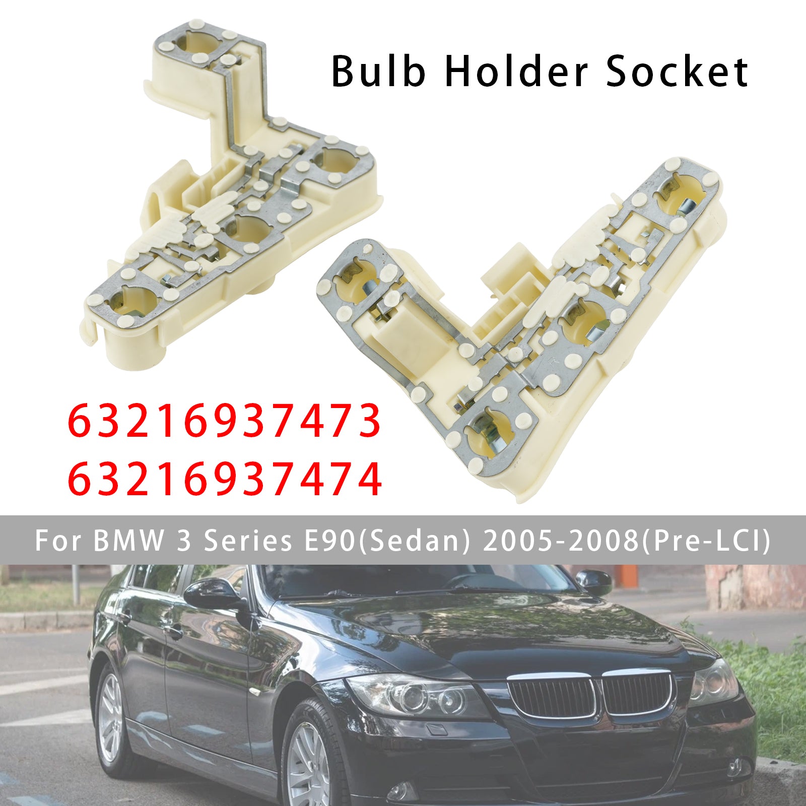 Arrière Support D'Ampoule Socket Pour BMW 3 Series E90 (Sedan) 05-2008 (Pre-LCI)