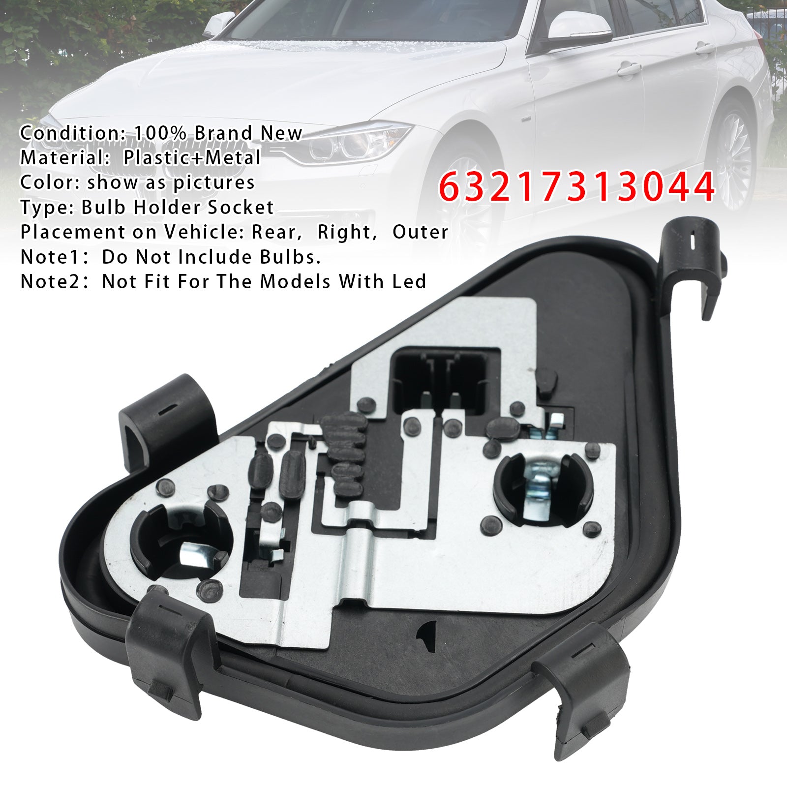 Arrière Droit Support D'ampoule Socket Pour BMW 3 F30 F80 Sedan 11-2015(PRE-LCI)