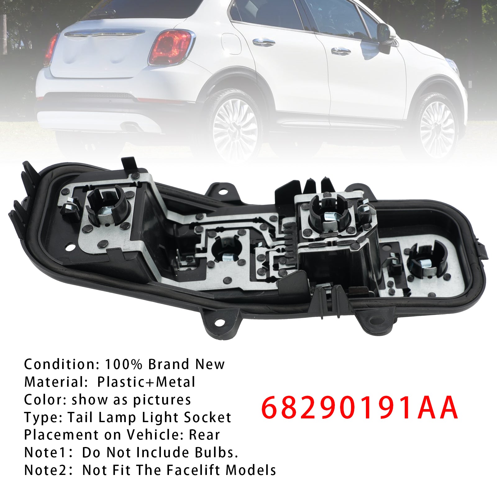 Douille Feu Arrière 68290191AA Pour Fiat 500X 2015-2018