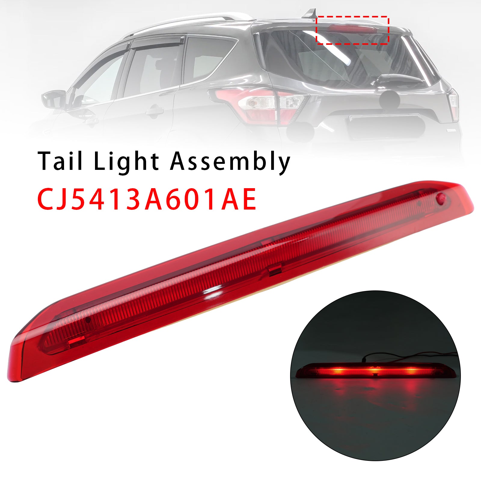 Feu Stop Surélevé Arrière Rouge Pour Ford Kuga Mk2 2012-2020