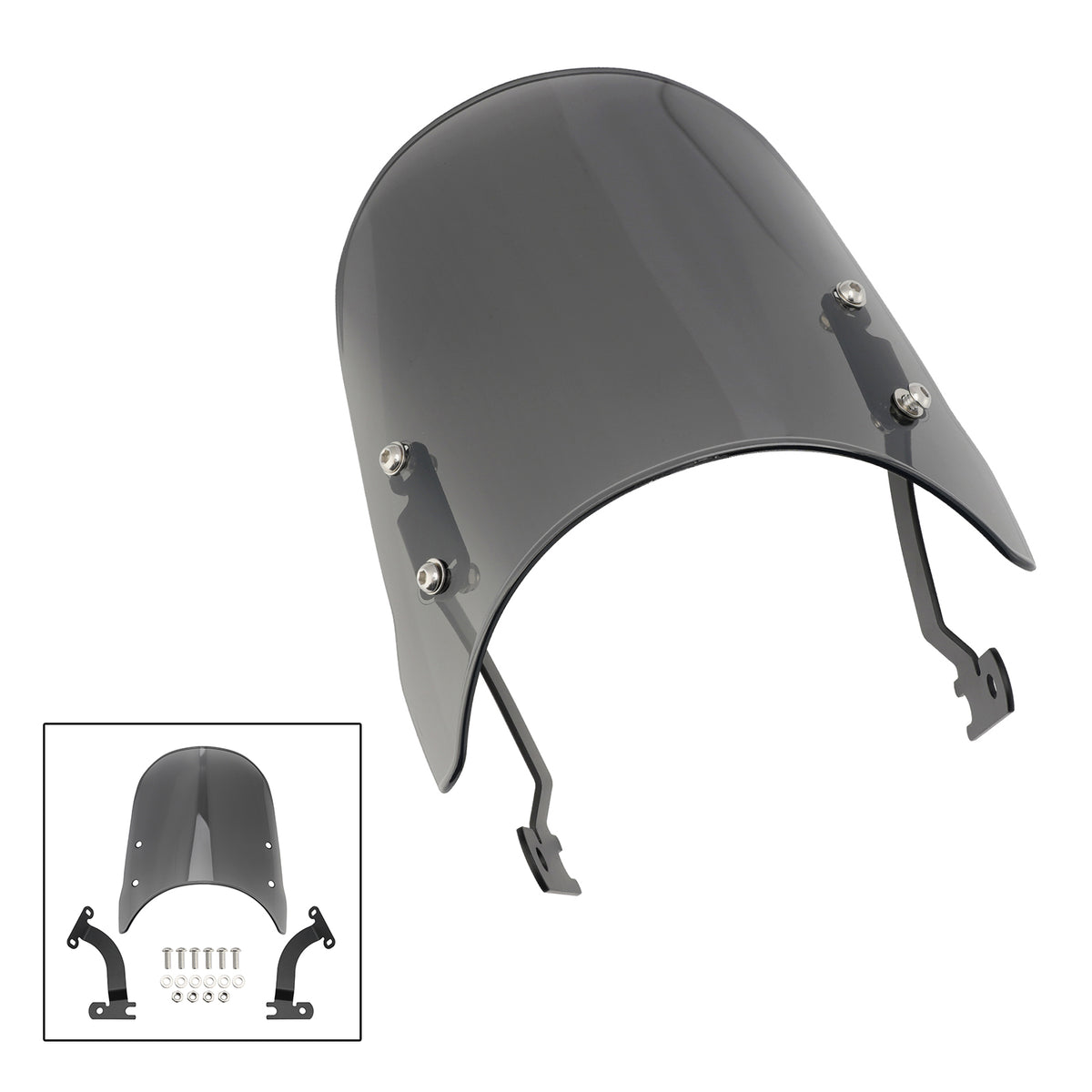 Protecteur Saute-Vent pour KAWASAKI W230 / MEGURO S1 2025-2026 Gris