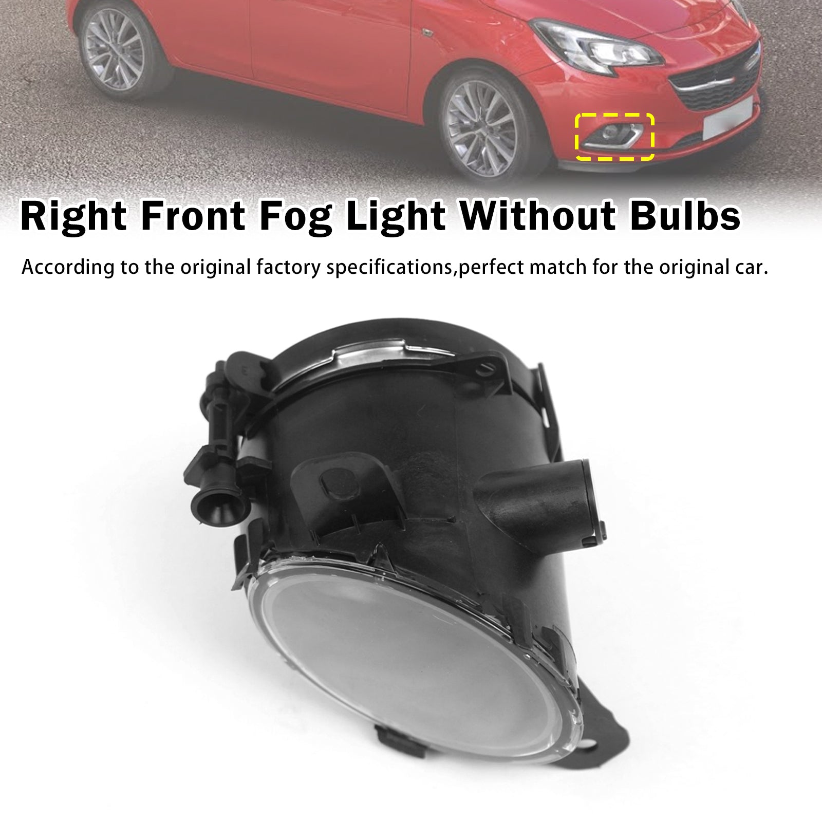 Feu Antibrouillard Avant Droit Pour Vauxhall Corsa Petrol Hatch 2011-19 13253626