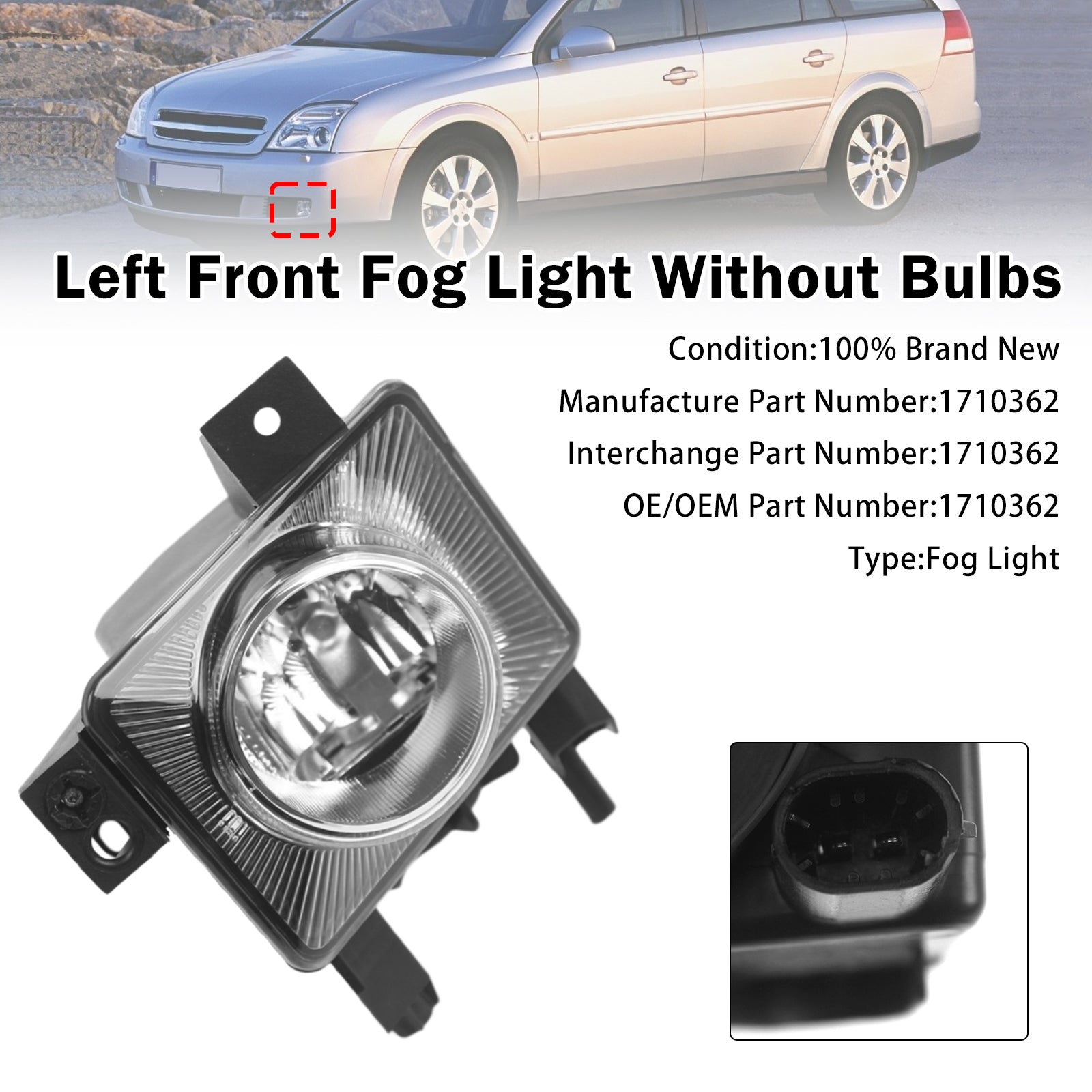 Feu Antibrouillard Avant Gauche Pour Vauxhall Vectra C 2005-2009 1710362