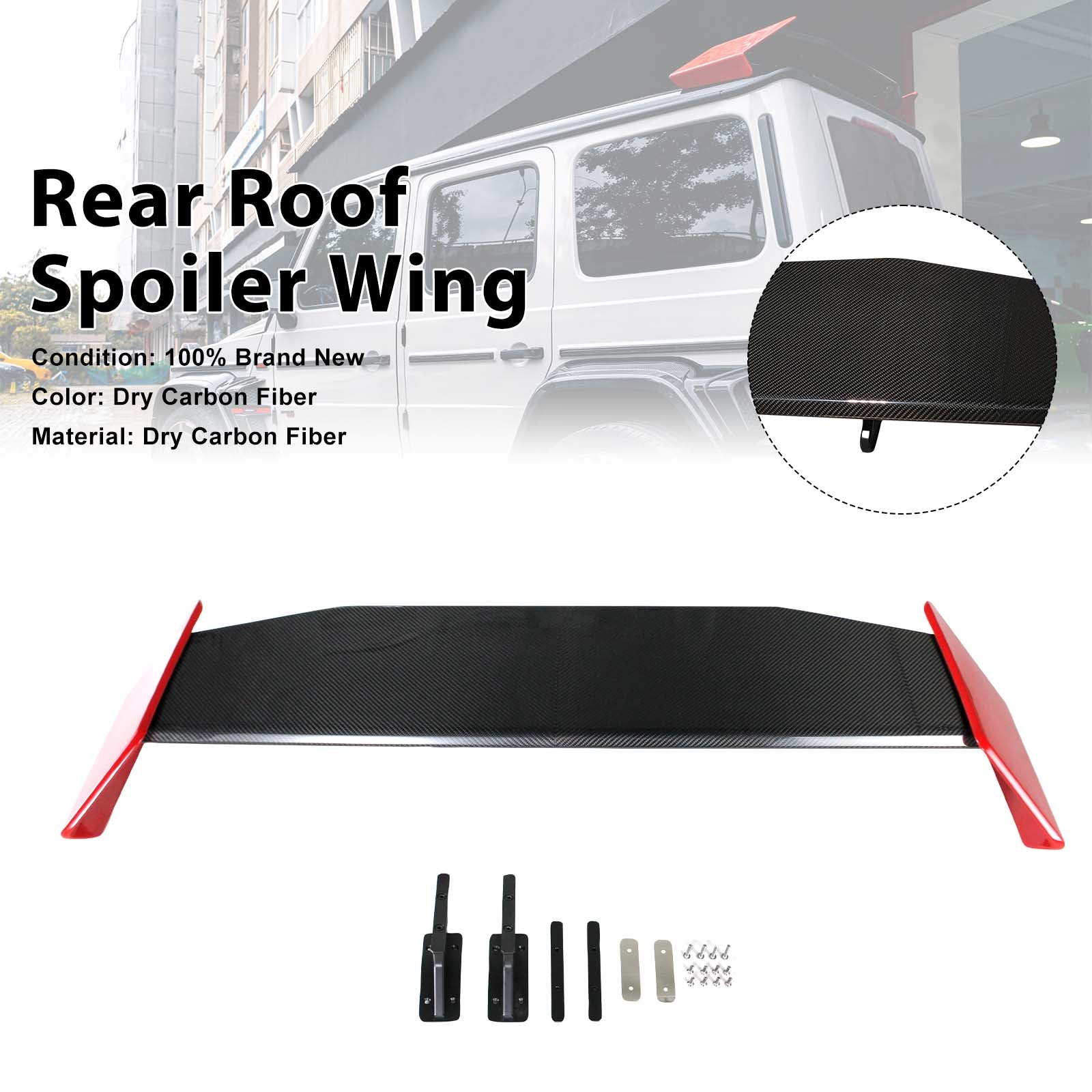 Carbon Fiber Rear Roof Spoiler Wing Pour Benz W463A W464 2019-2023 Rocket Style