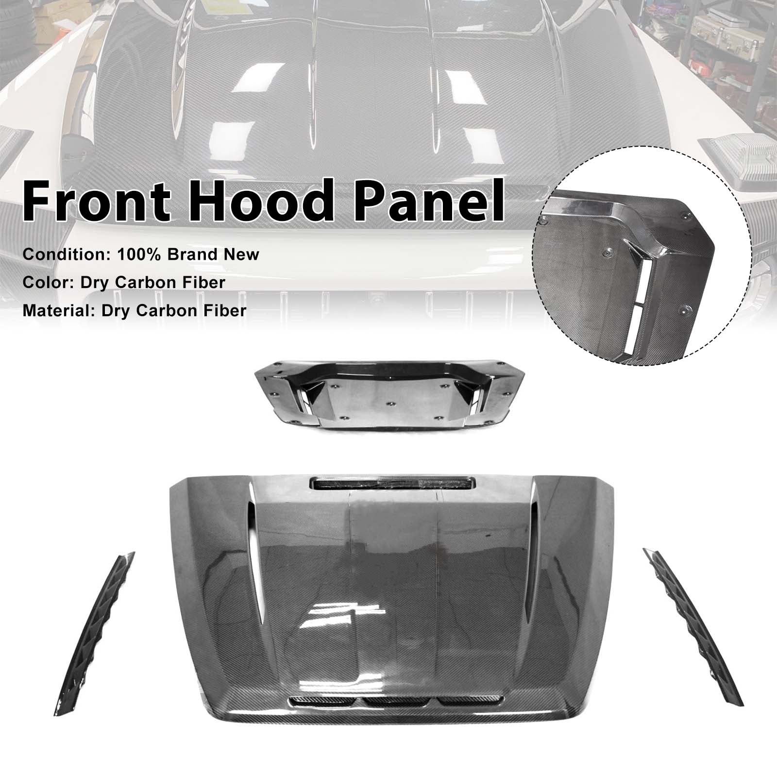 Carbon Fiber Shark Style Front Hood Panel Pour Mercedes G-Class W464 W465 2019+