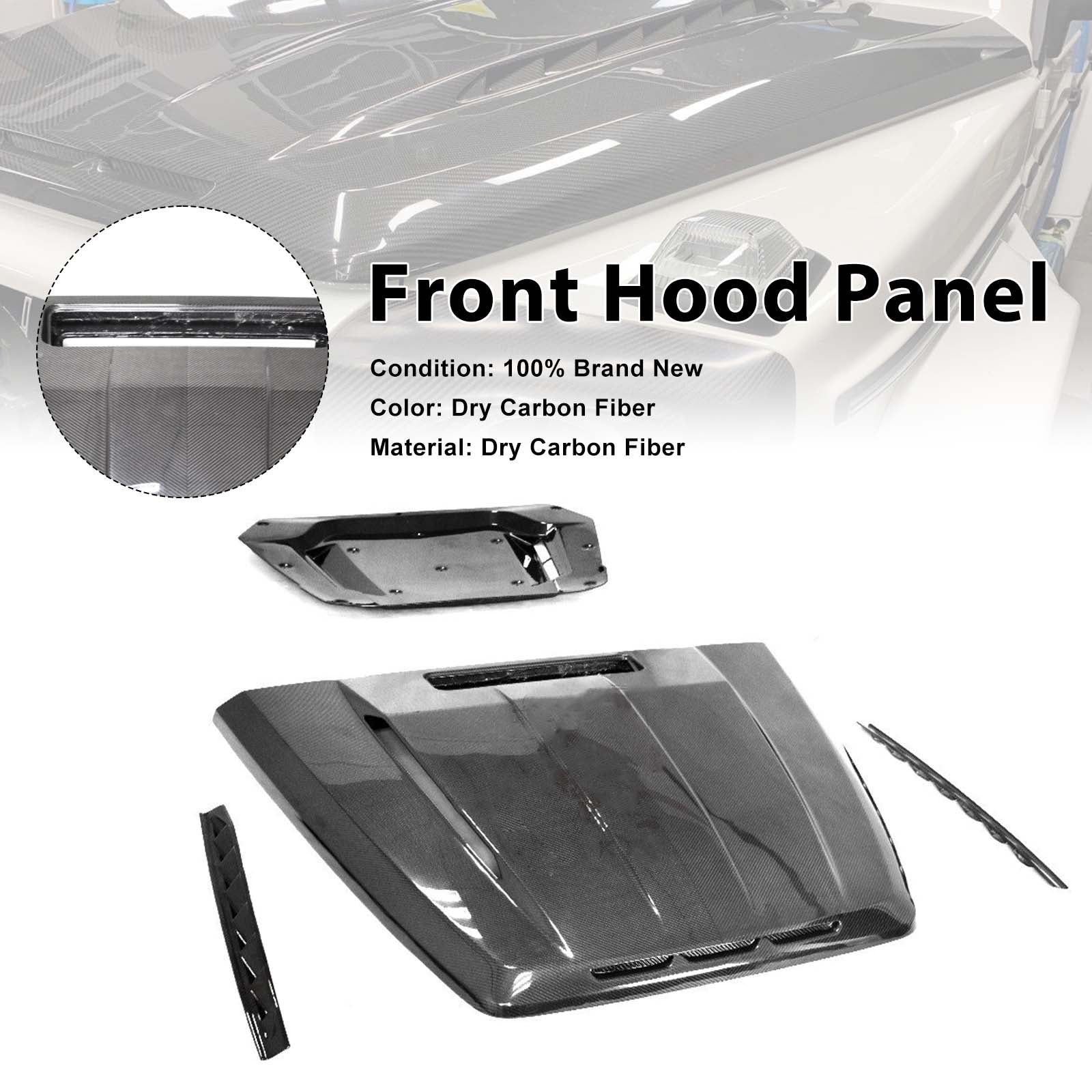 Carbon Fiber Shark Style Front Hood Panel Pour Mercedes G-Class W464 W465 2019+