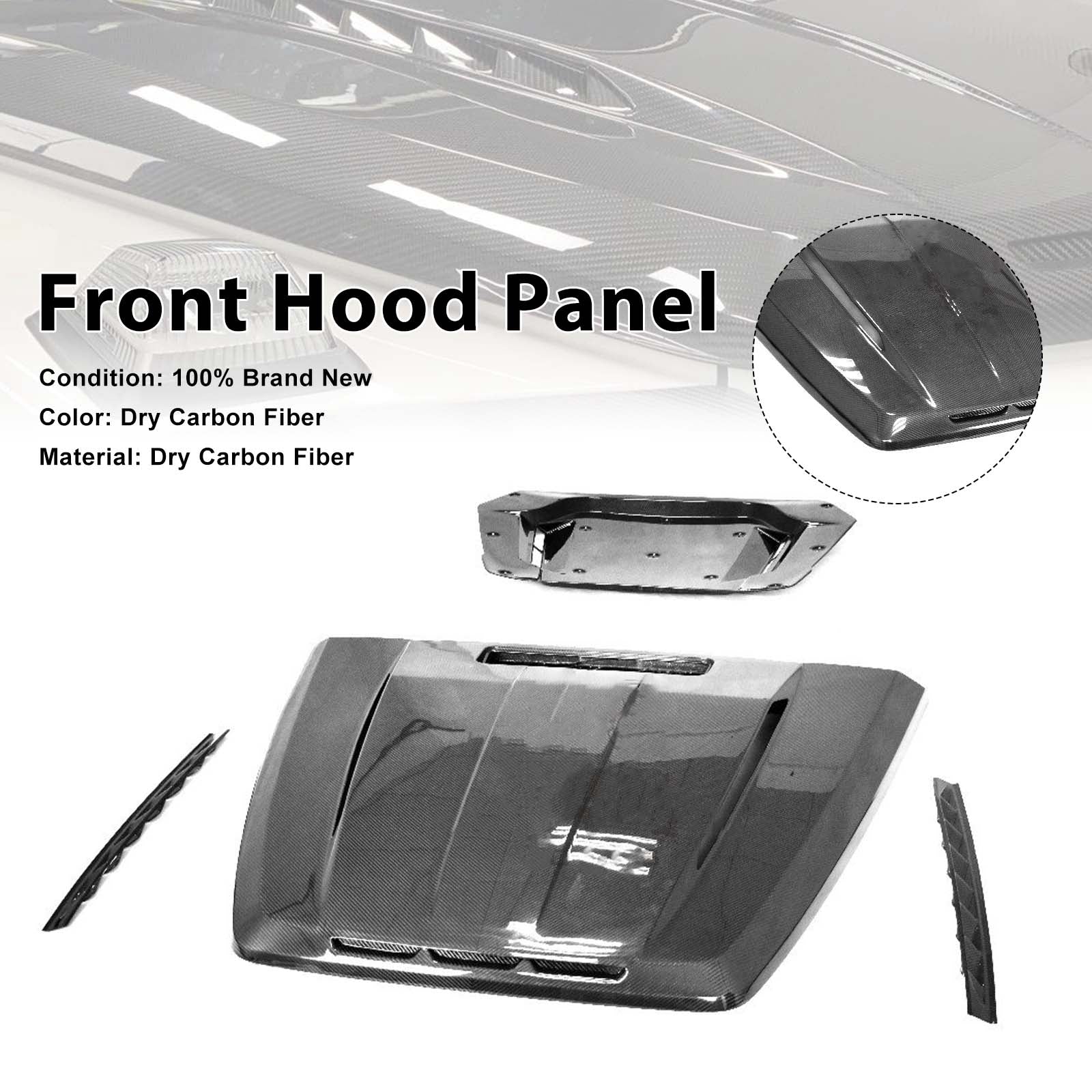 Carbon Fiber Shark Style Front Hood Panel Pour Mercedes G-Class W464 W465 2019+